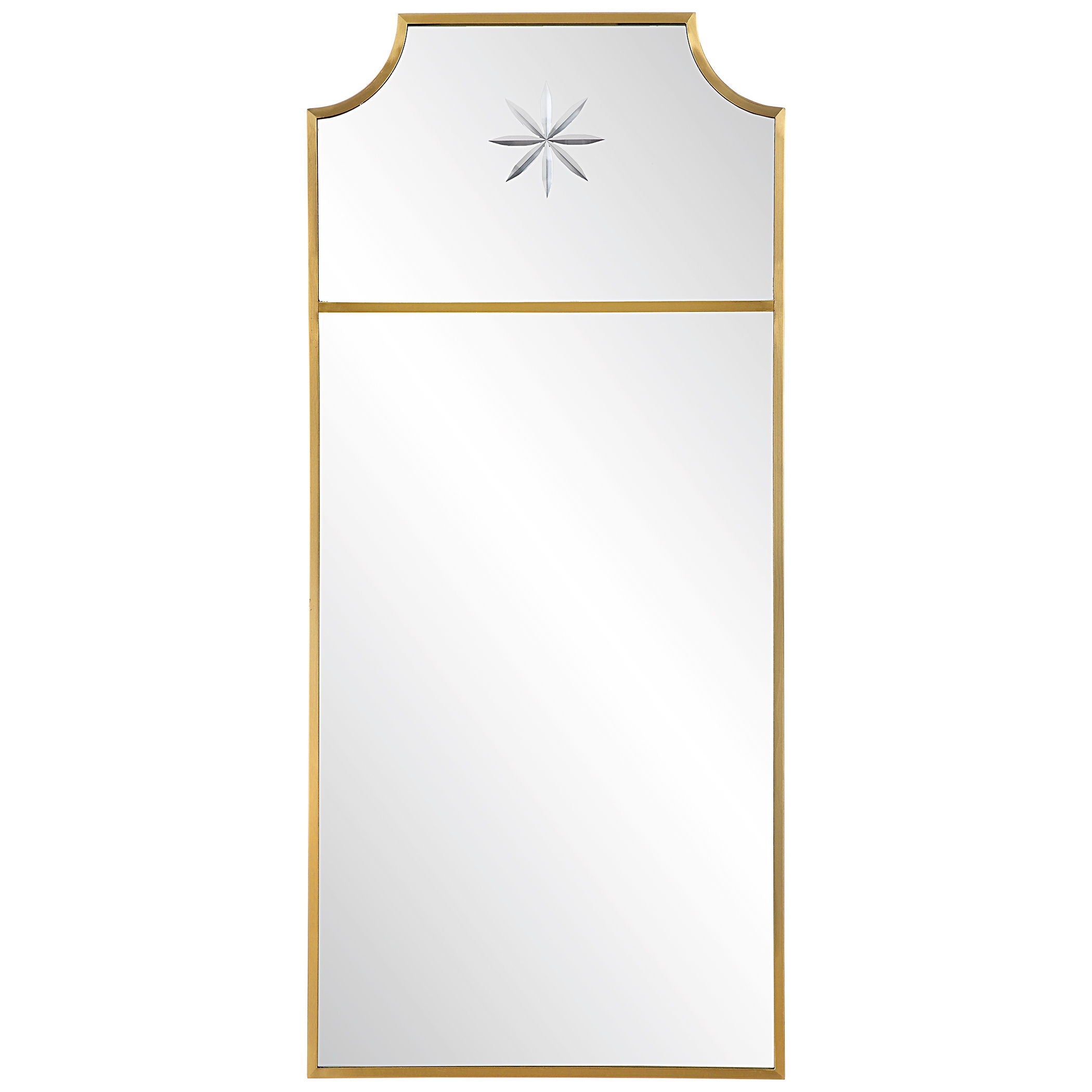 Caddington - Tall Mirror - Brass