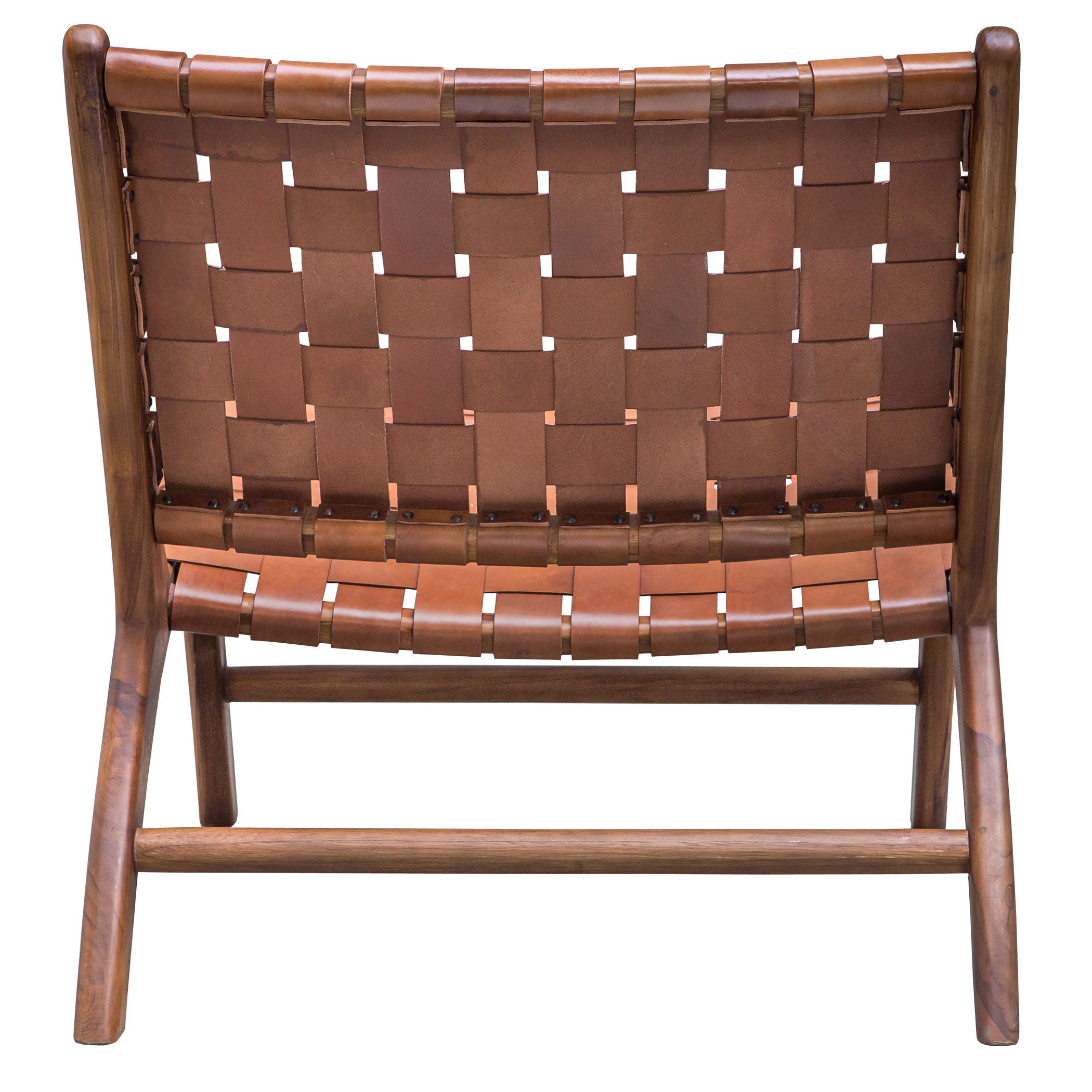 Plait - Woven Leather Accent Chair - Light Brown