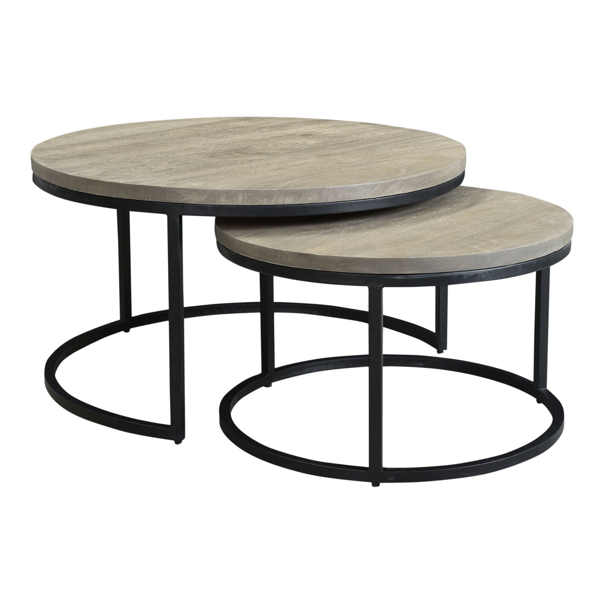 Drey - Round Nesting Coffee Tables (Set of 2) - Gray