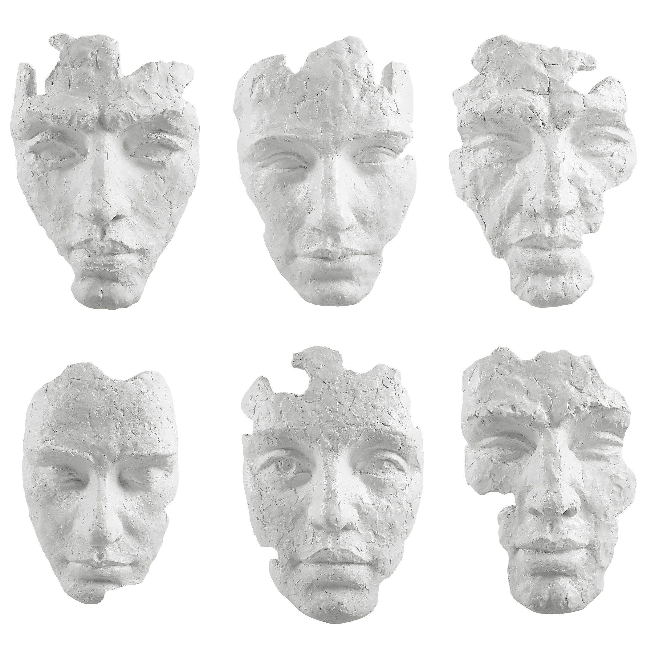 Self-Portrait - Mask Wall Decor (Set of 6) - White