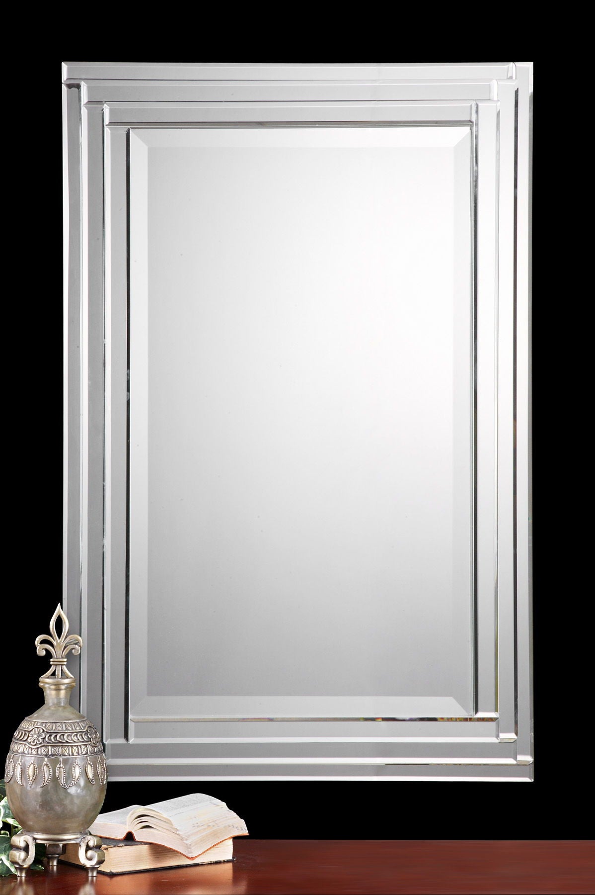Alanna - Frameless Vanity Mirror - Pearl Silver