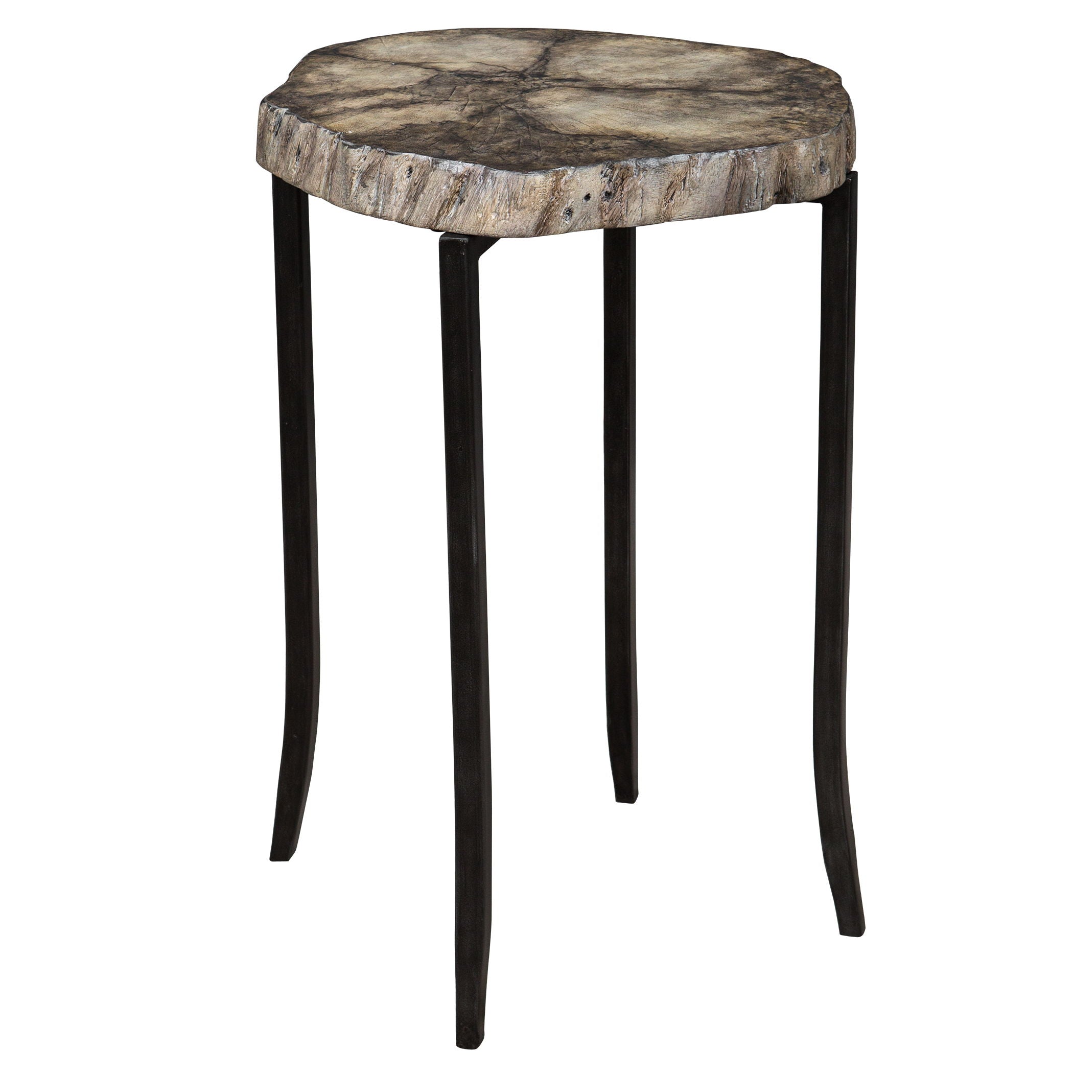 Stiles - Rustic Accent Table - Light Brown & Black