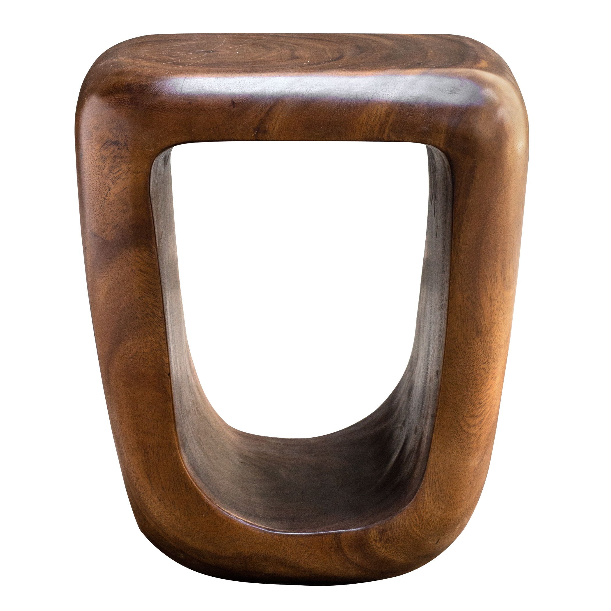 Loophole - Wooden Accent Stool - Light Brown