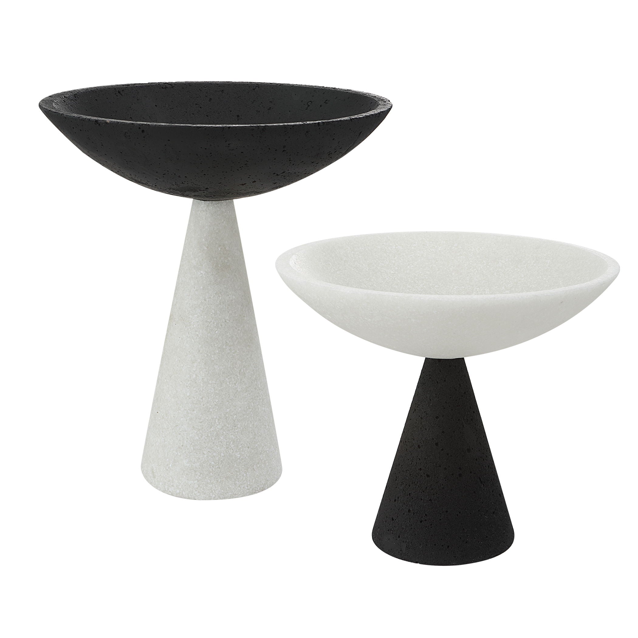Antithesis - Marble Bowls (Set of 2) - Black & White
