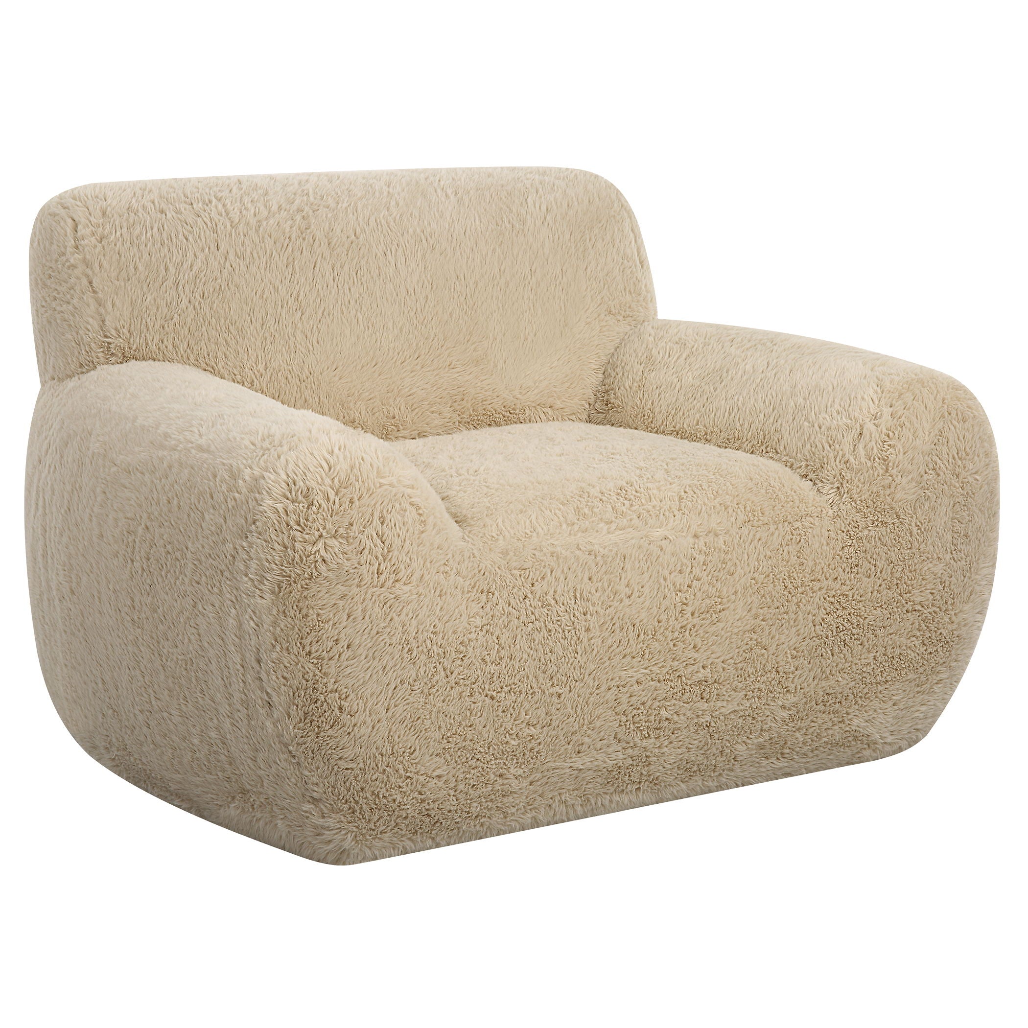 Abide - Sheepskin Accent Chair - Beige