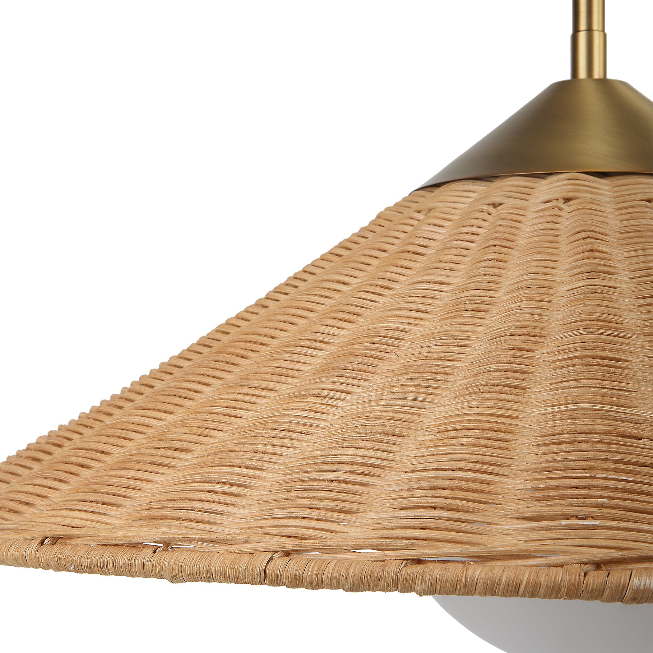 Phuvinh - 1 Light Rattan Shade Pendant - Beige