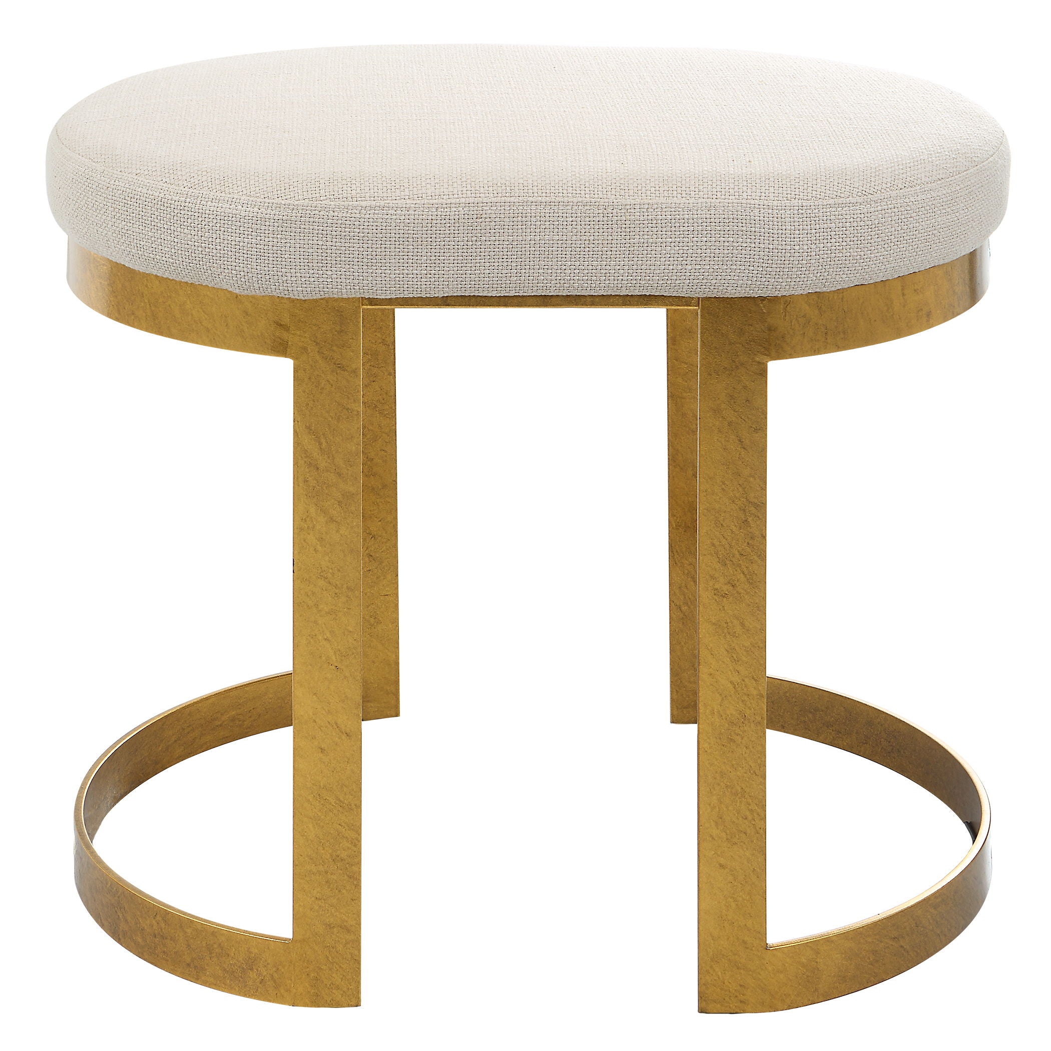 Infinity - Accent Stool - White & Gold