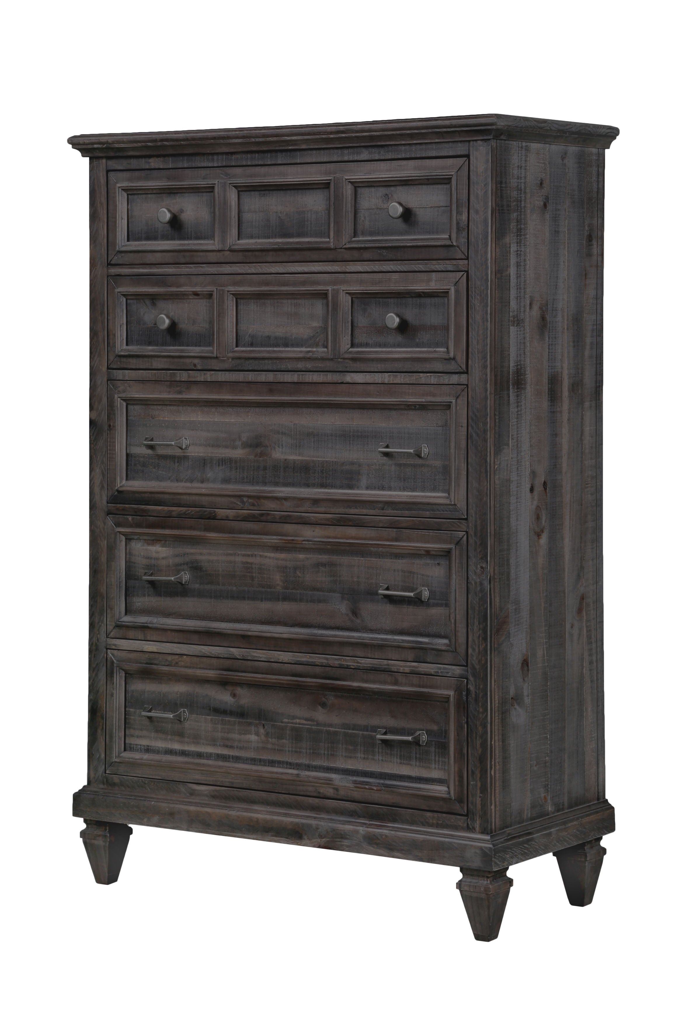 Calistoga - 5 Drawer Chest In Weathered Charcoal - Weathered Charcoal