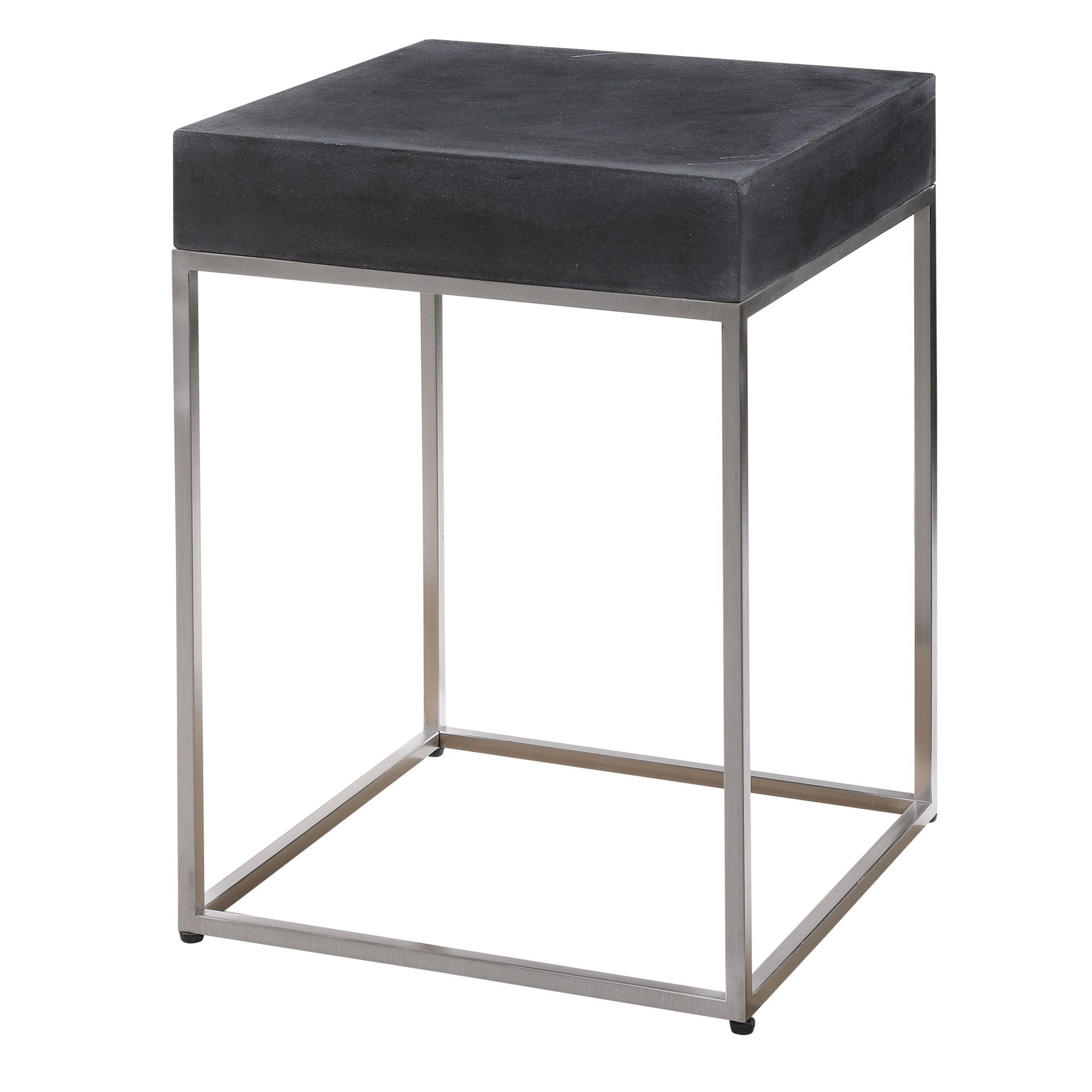 Jase - Concrete Accent Table - Black