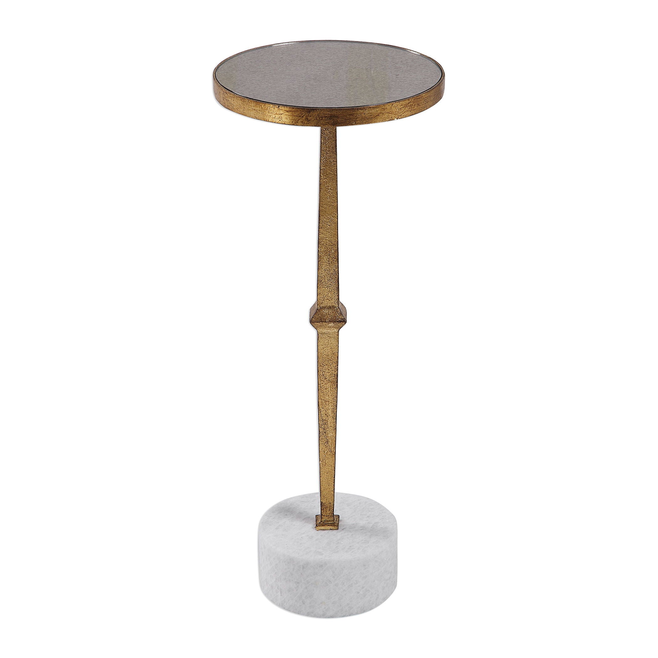 Miriam - Round Accent Table - Gold