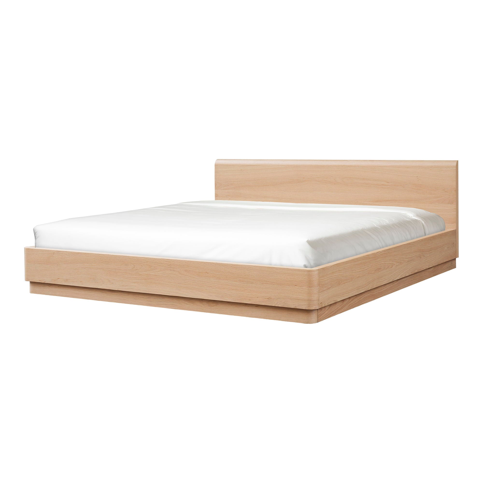 Round Off - King Bed - Natural Oak