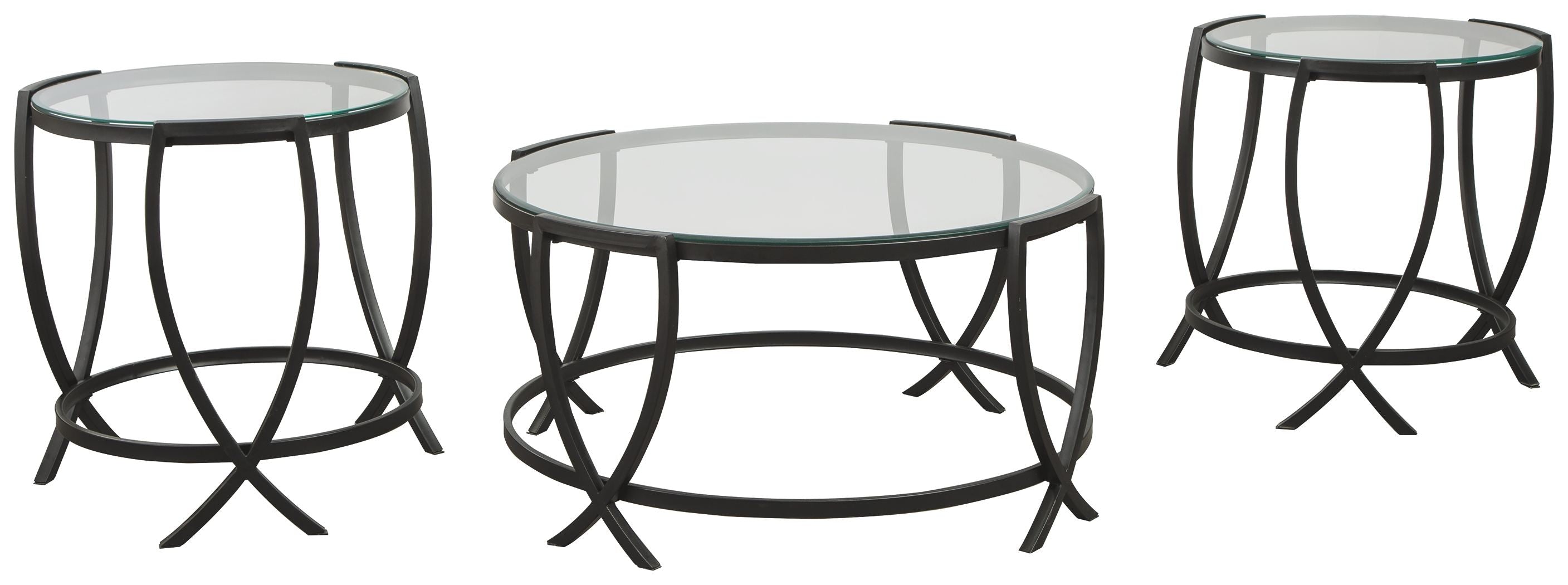 Tarrin - Black - Occasional Table Set (Set of 3)