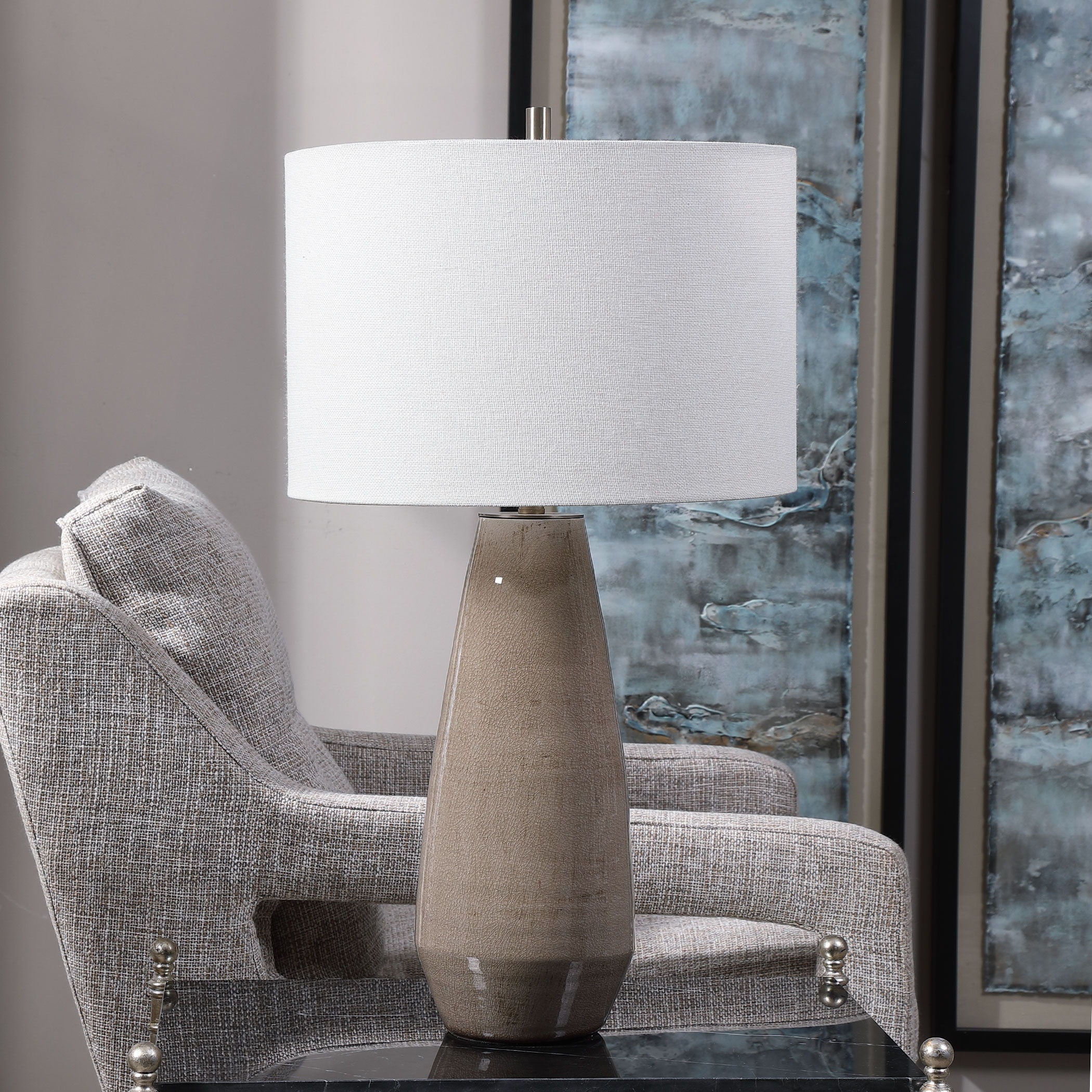 Volterra - Table Lamp - Taupe-Gray