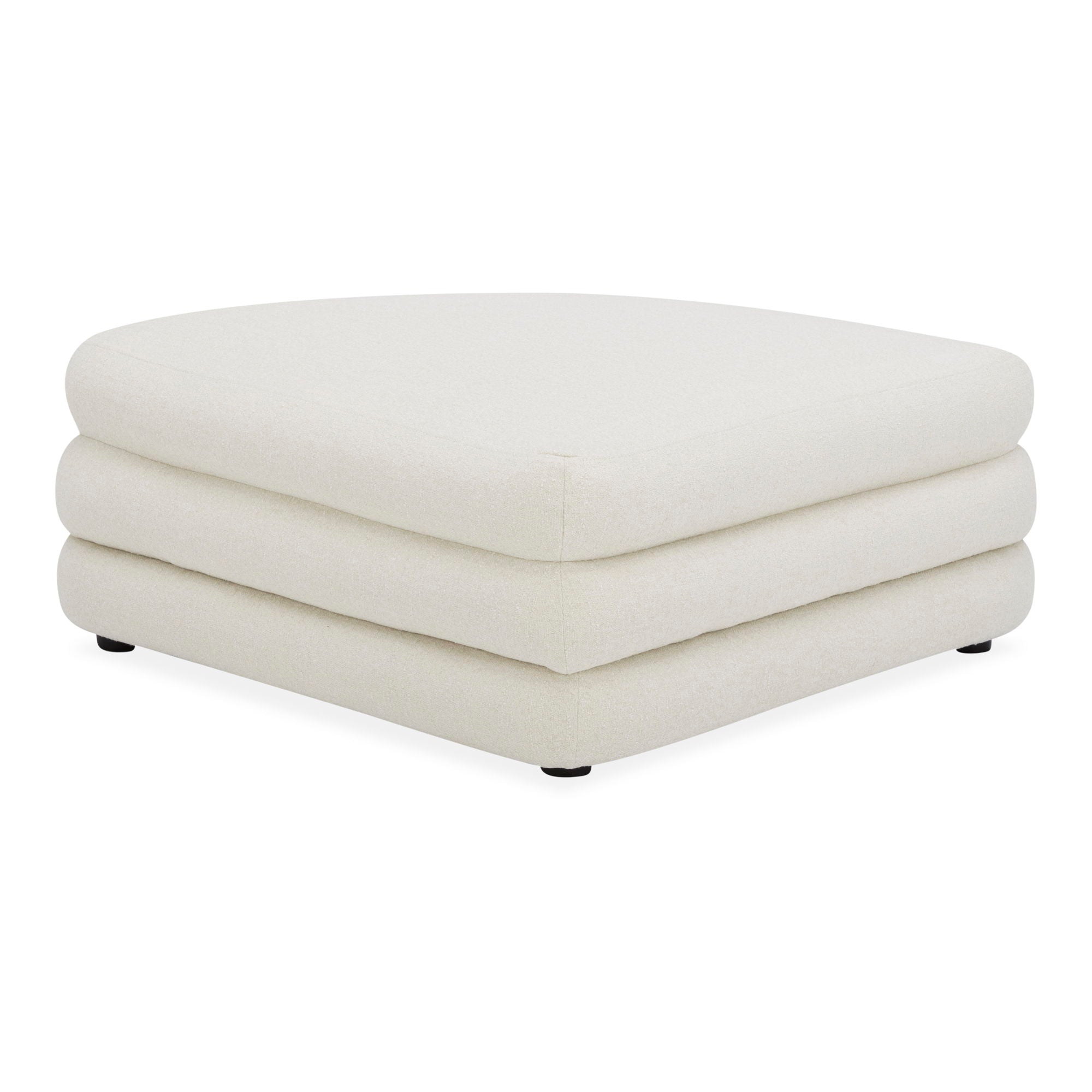 Lowtide - Curved Ottoman - White