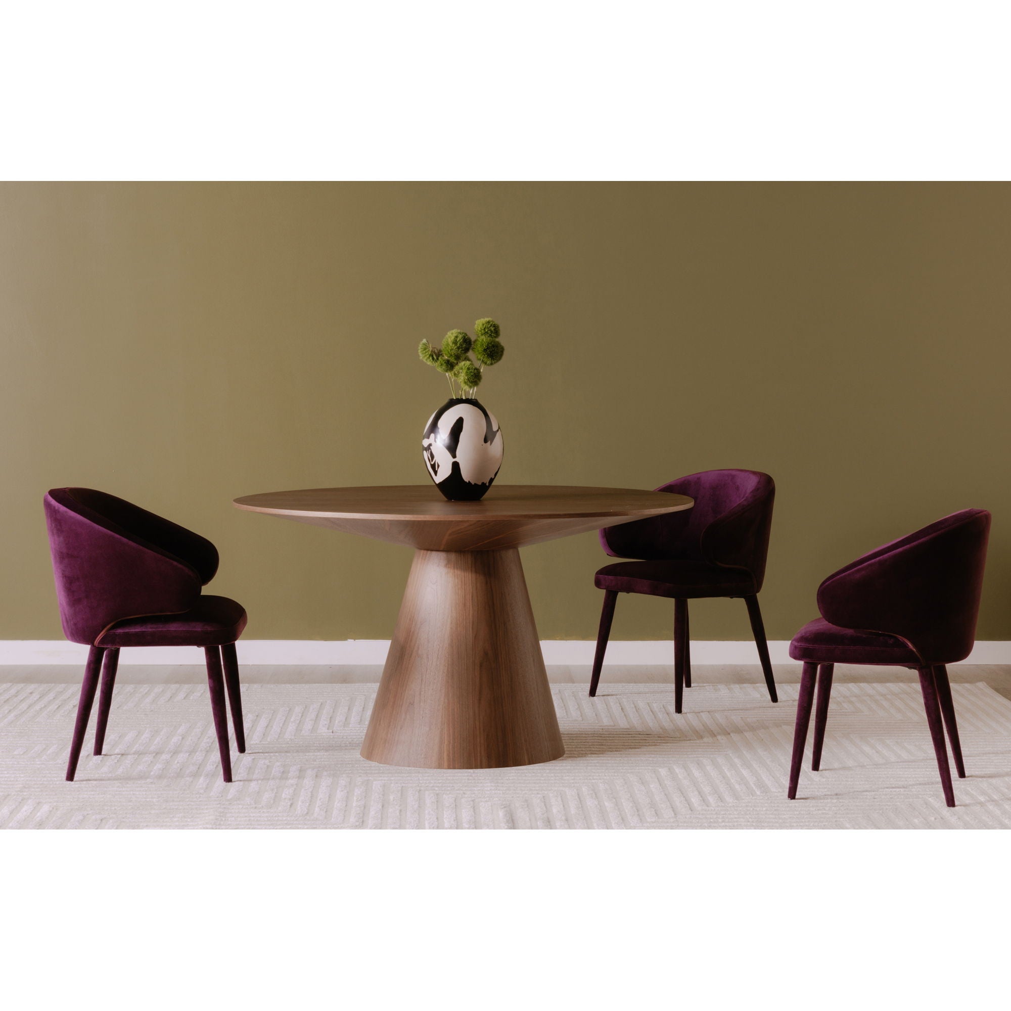 Otago - 54" Round Dining Table - Natural Walnut