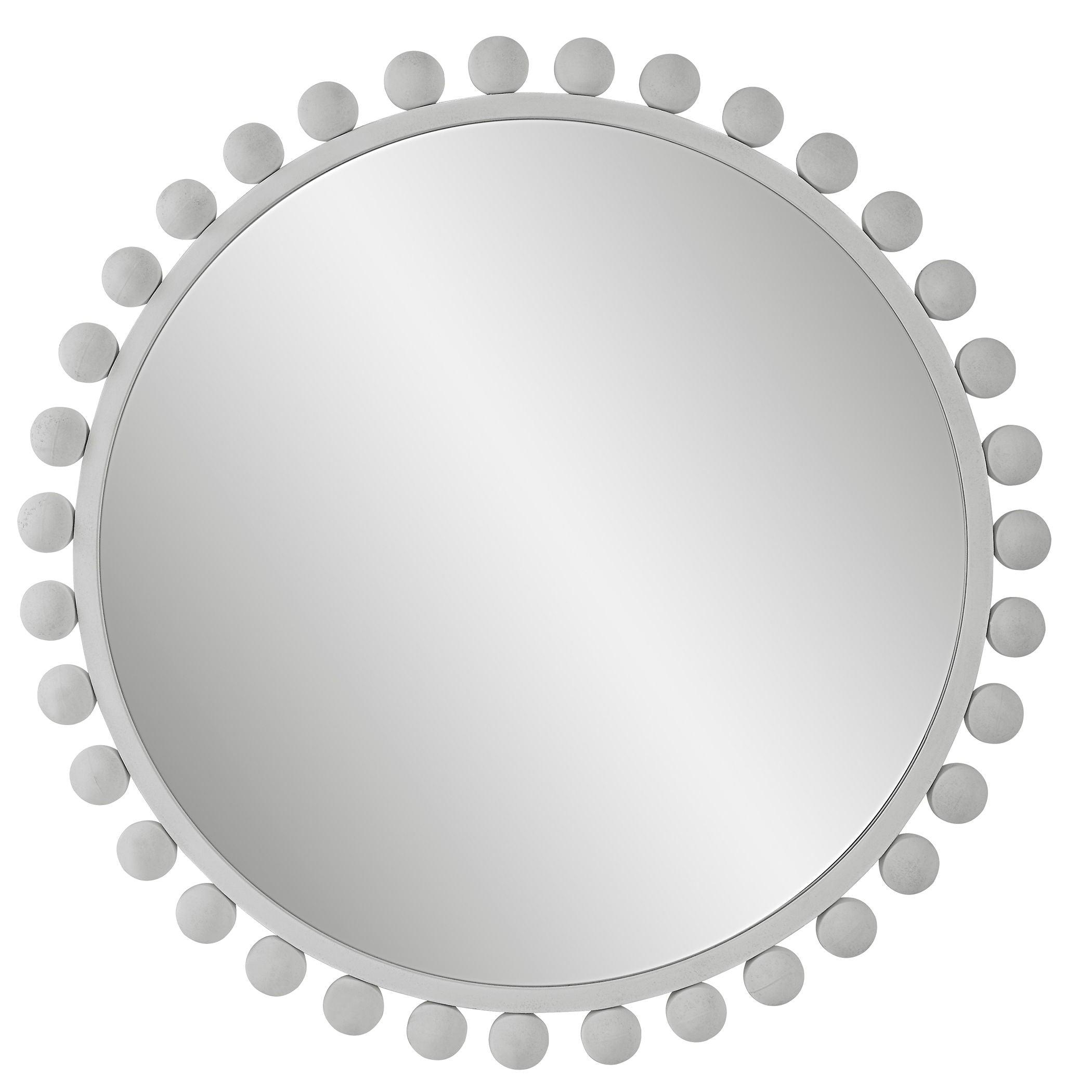 Cyra - Round Mirror - White