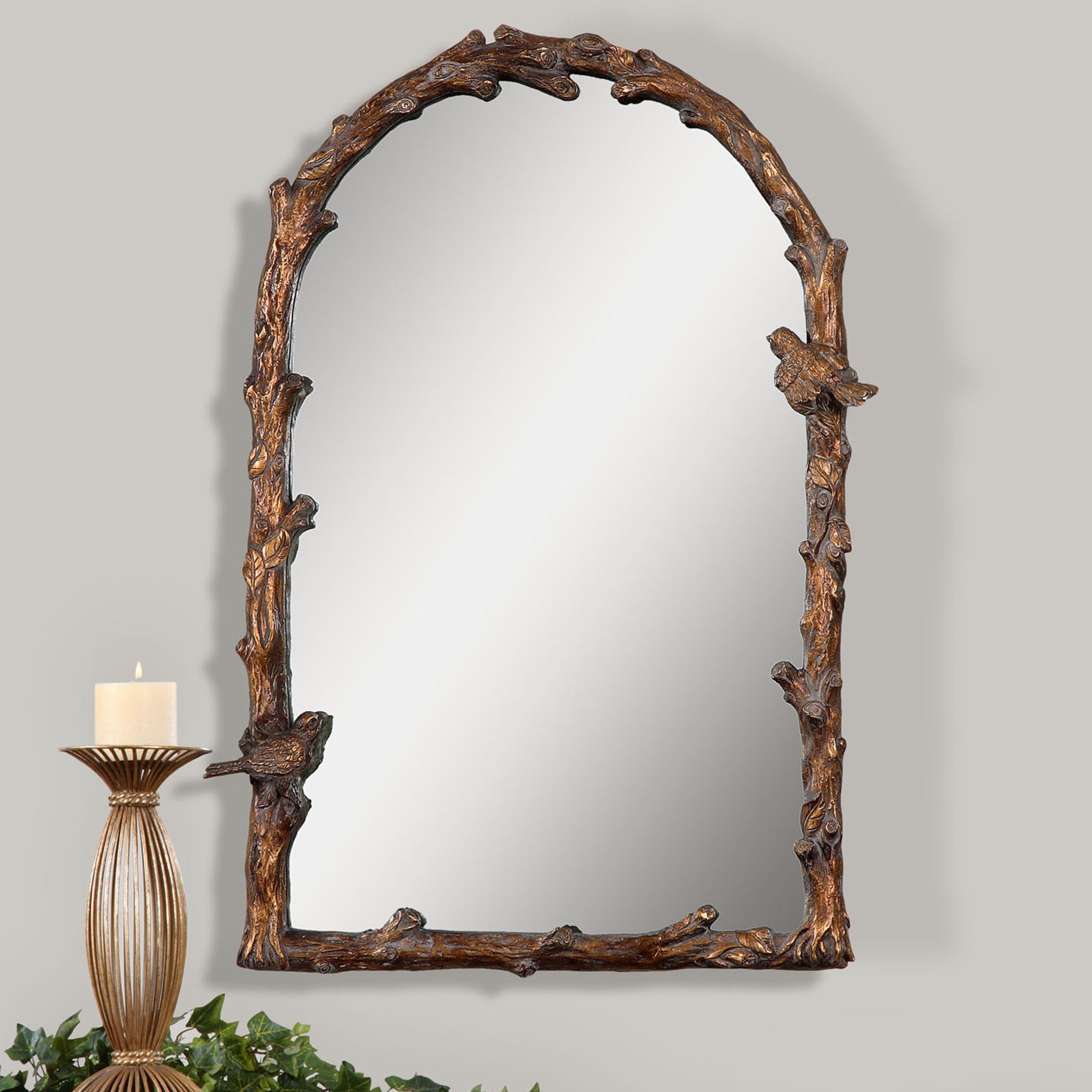 Paza - Arch Mirror - Antique Gold