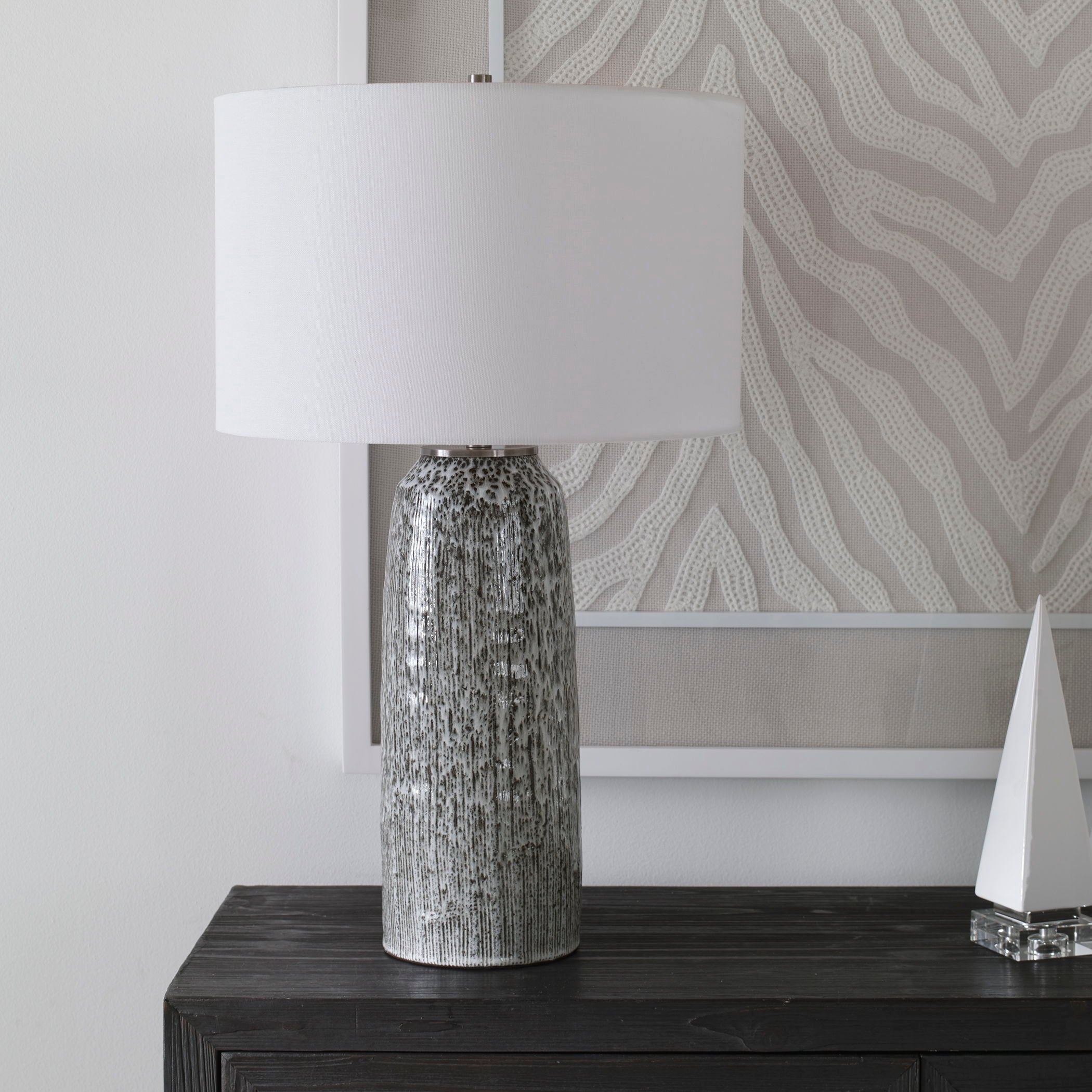 Static - Modern Table Lamp - Dark Gray