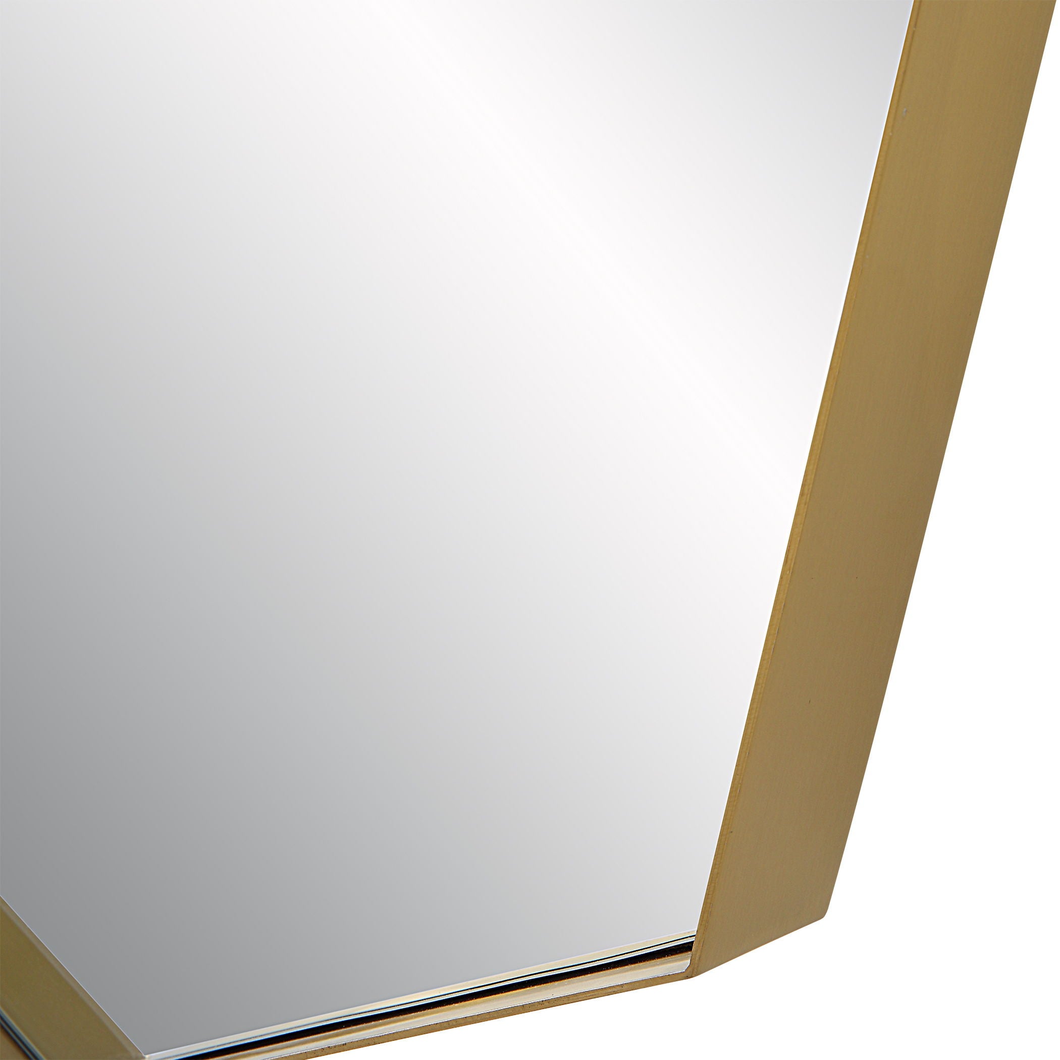 Vault - Oversized Angular Mirror - Gold