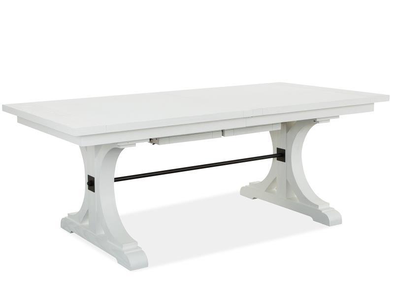 Harper Springs - Trestle Dining Table - Silo White