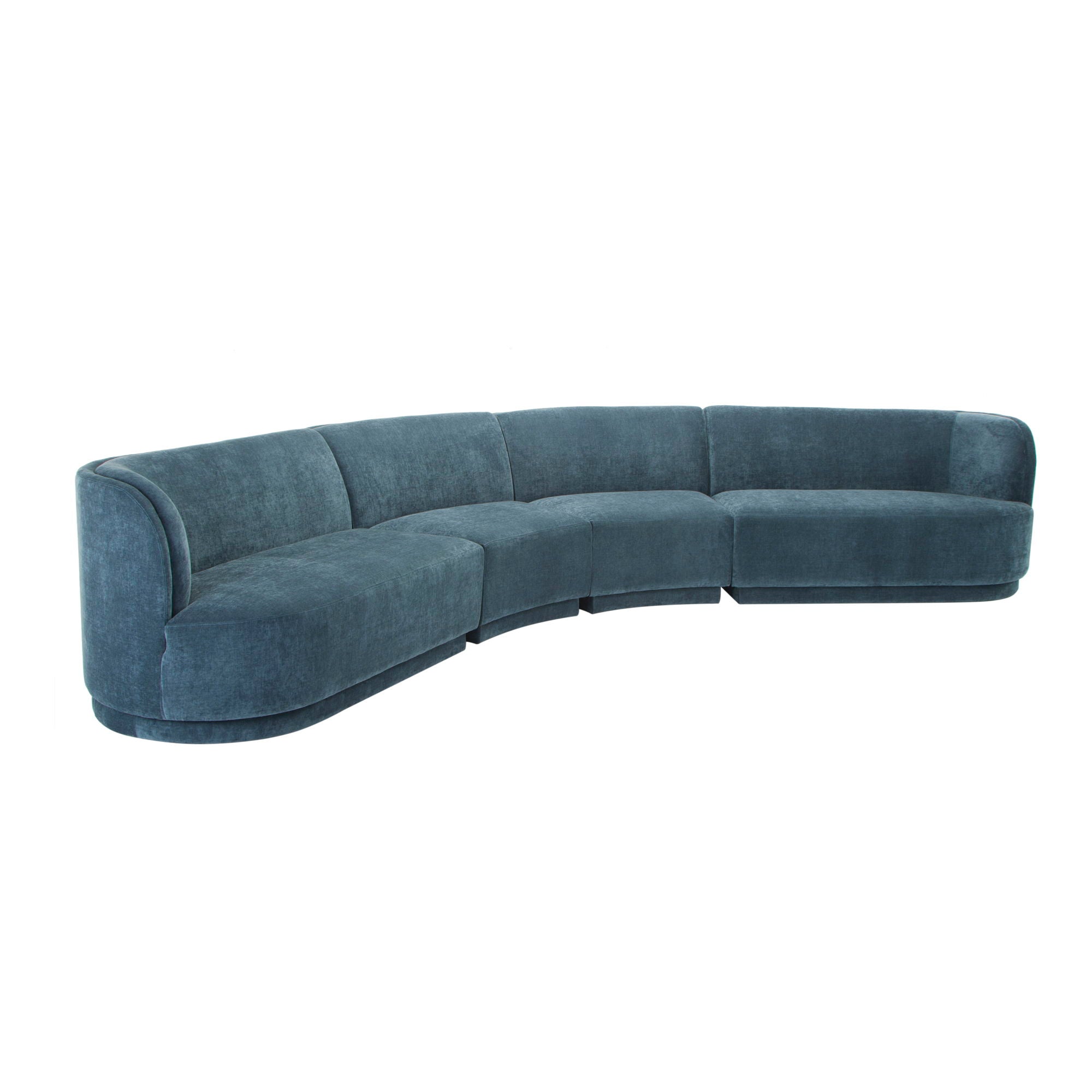 Yoon - Eclipse Modular Sectional Right-Facing Chaise - Blue