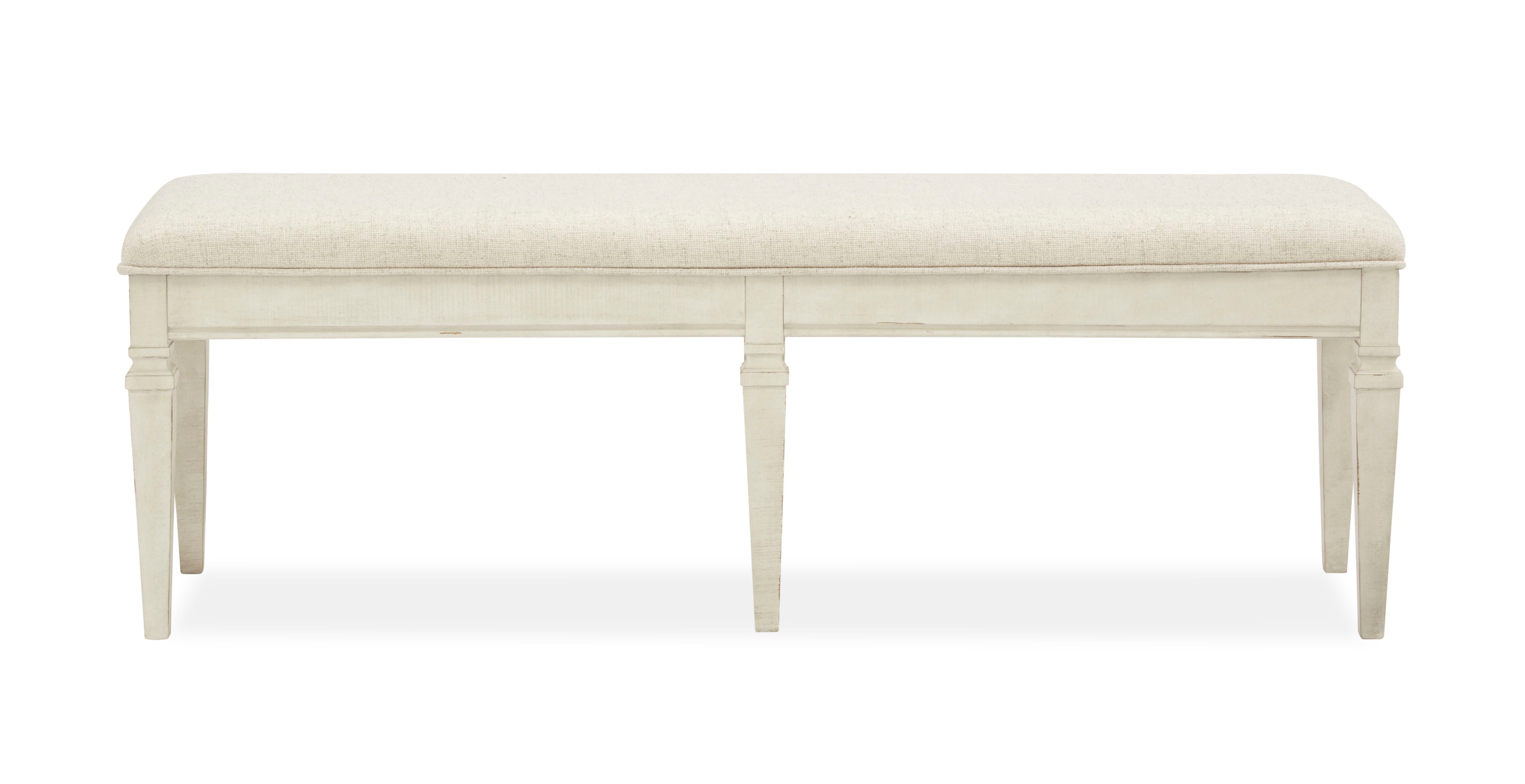 Newport - Bench With Upholstered Seat - Alabaster