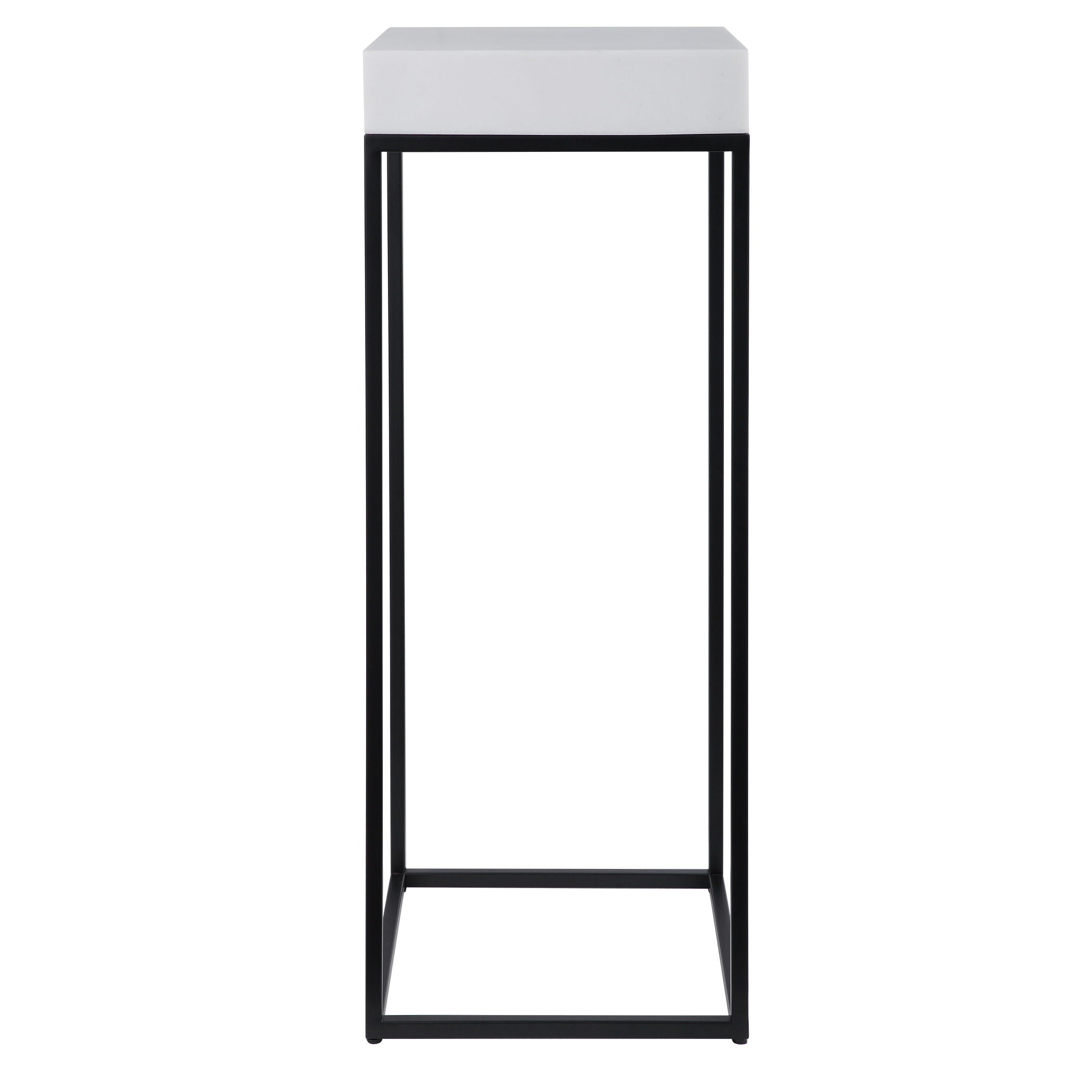 Gambia - Marble Plant Stand - White & Black