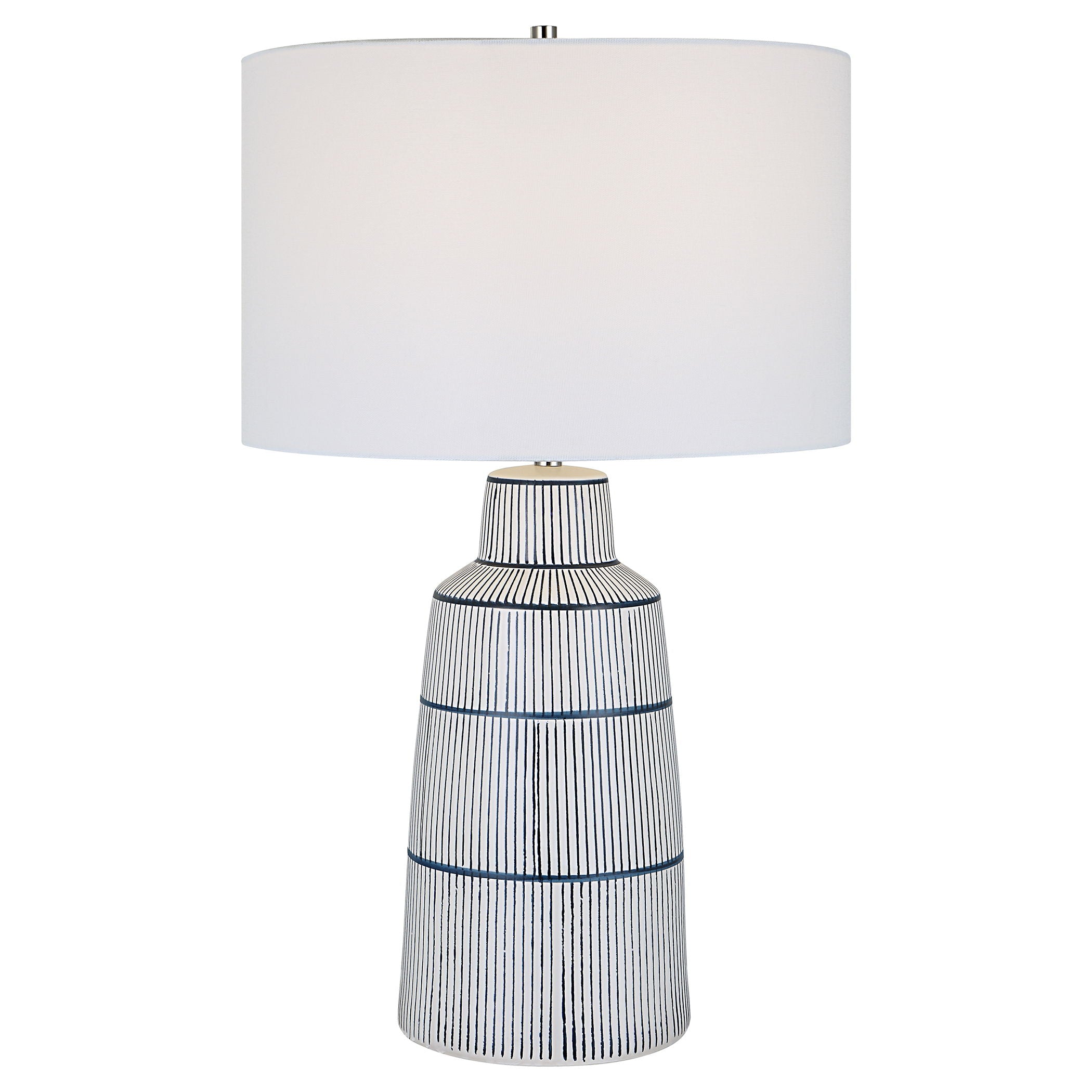 Breton - Nautical Stripe Table Lamp - White