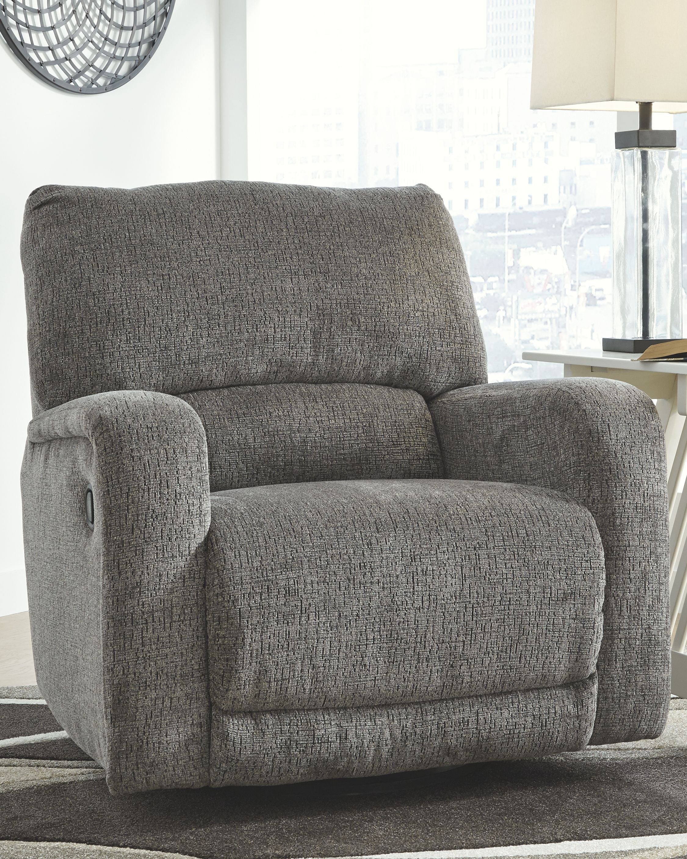 Wittlich - Dark Gray - Swivel Glider Recliner