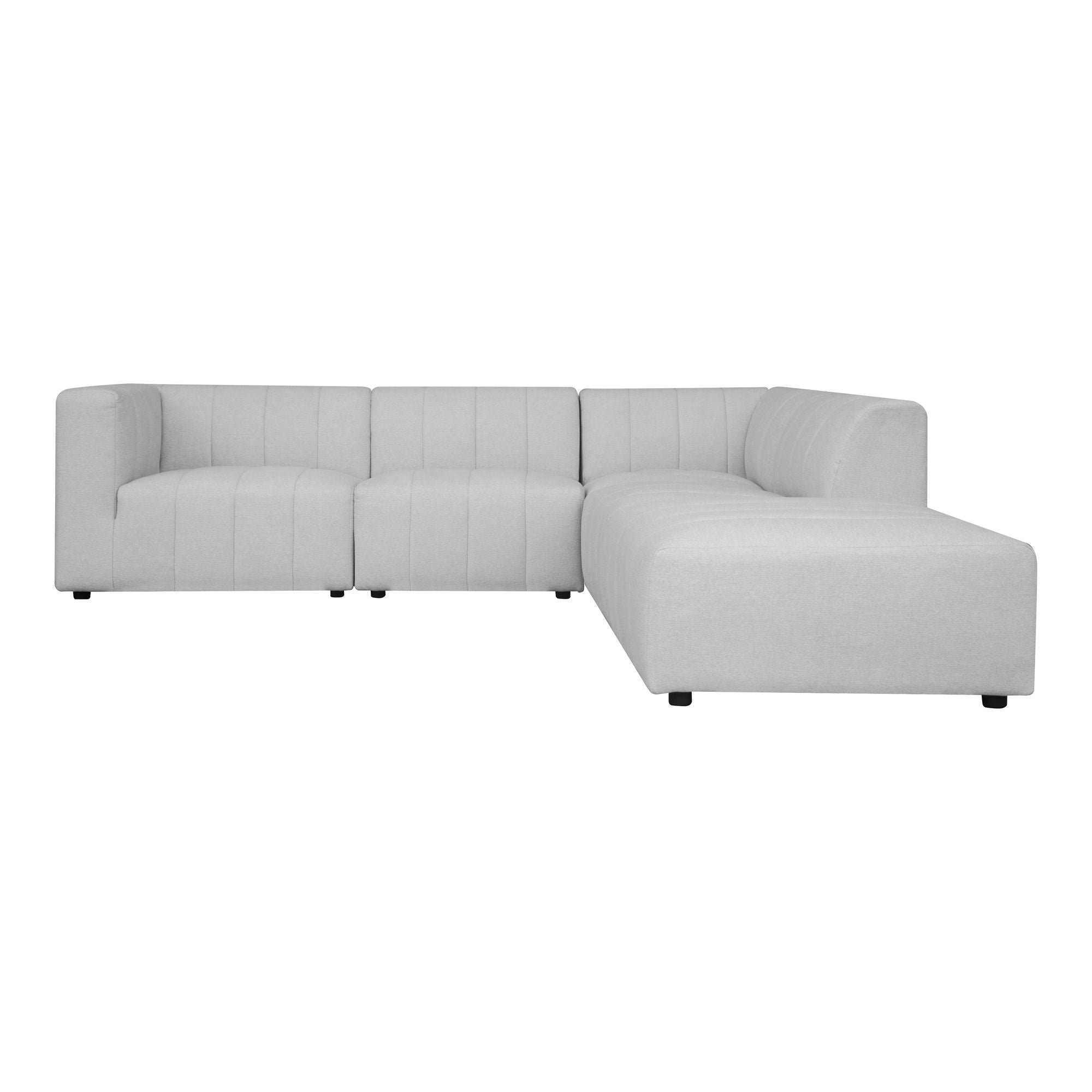 Lyric - Dream Modular Sectional Right Oatmeal - Pearl Silver