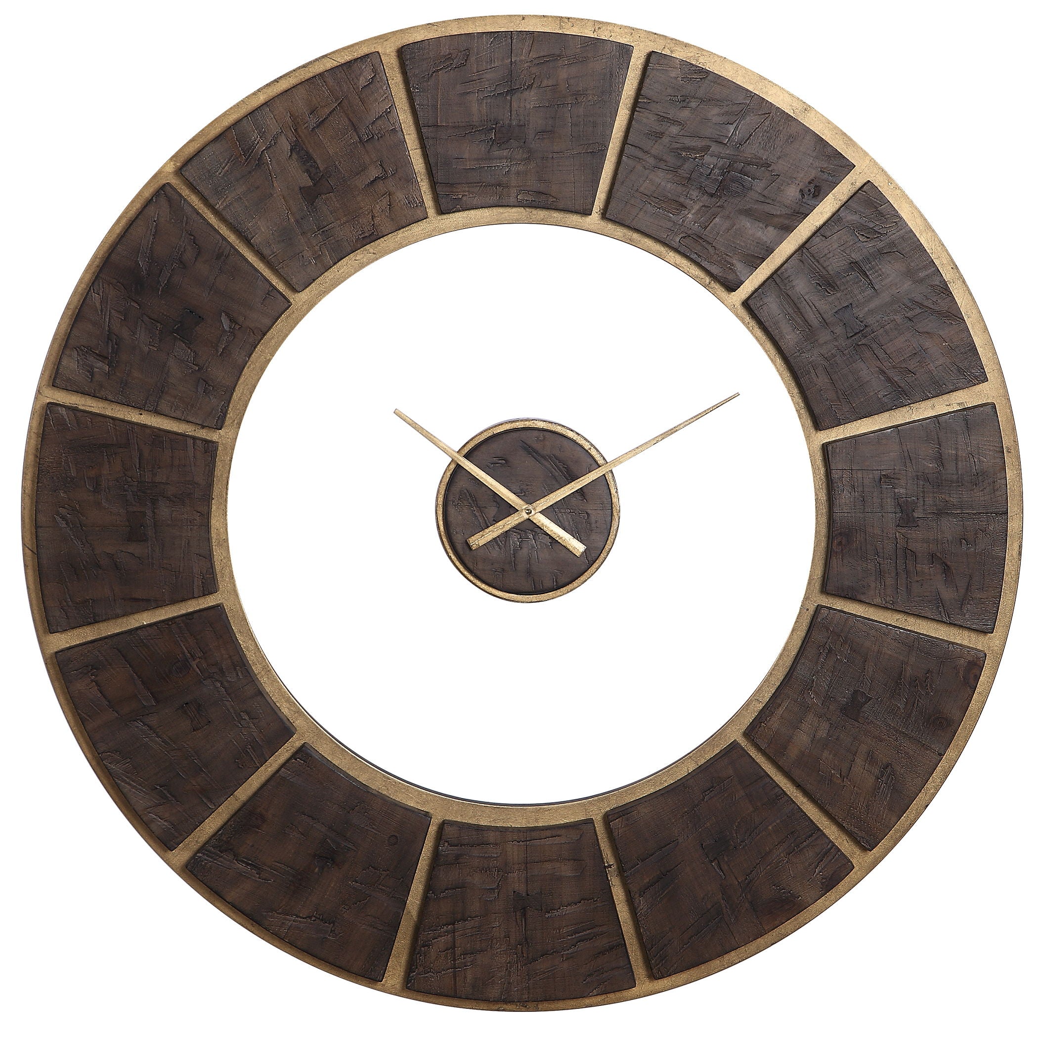 Kerensa - Wooden Wall Clock - Dark Brown