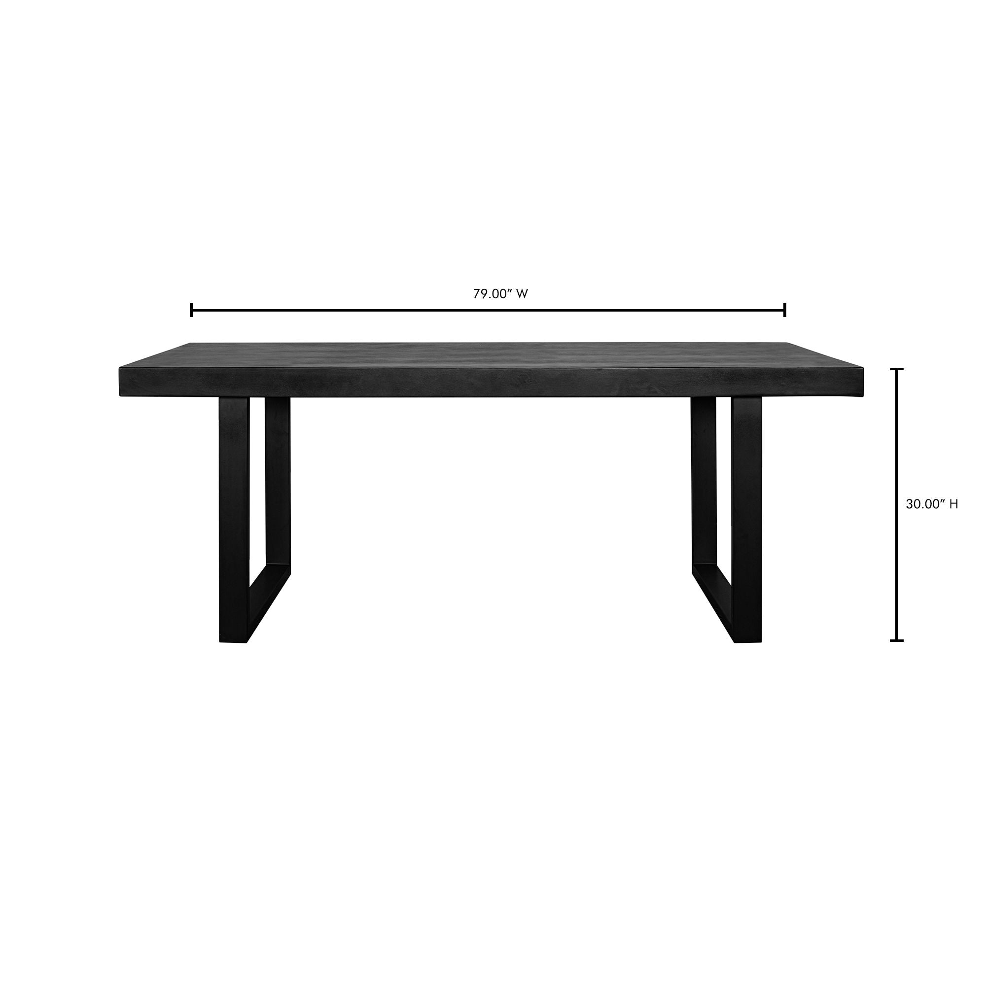 Jedrik - Outdoor Dining Table Large - Black - Concrete