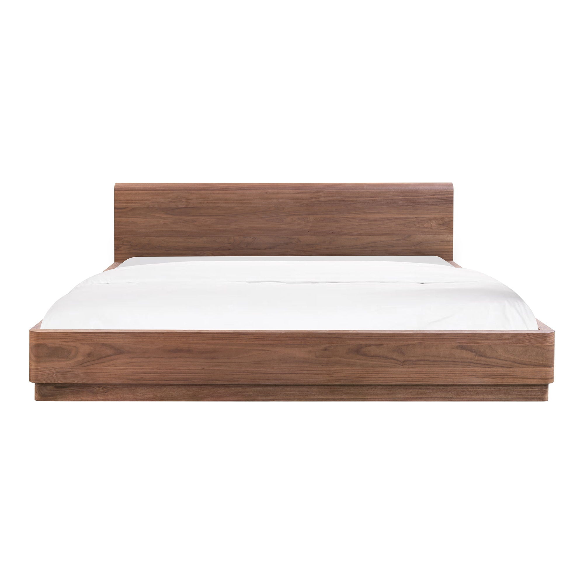 Round Off - King Bed - Natural Walnut