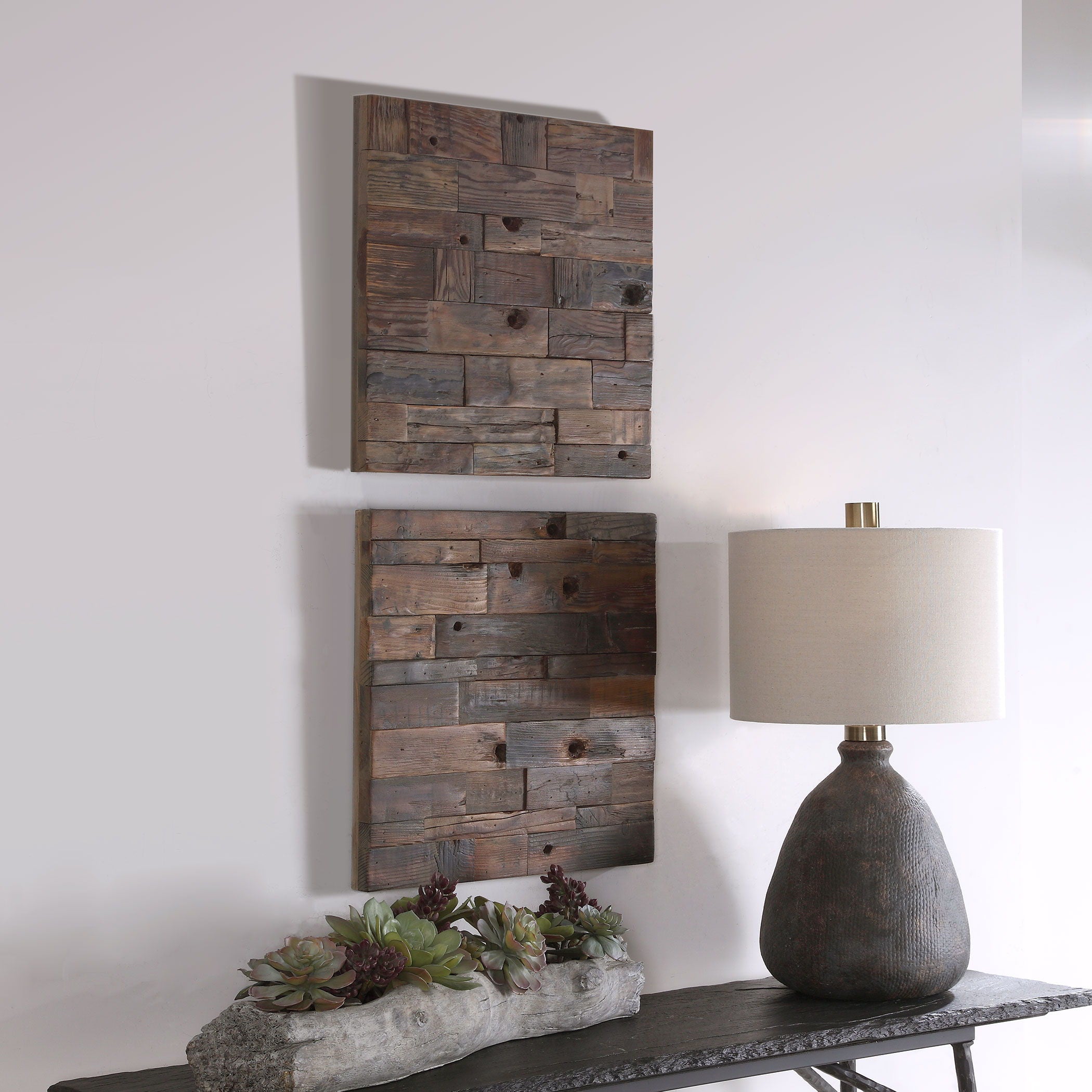 Astern - Wood Wall Decor (Set of 2) - Dark Brown