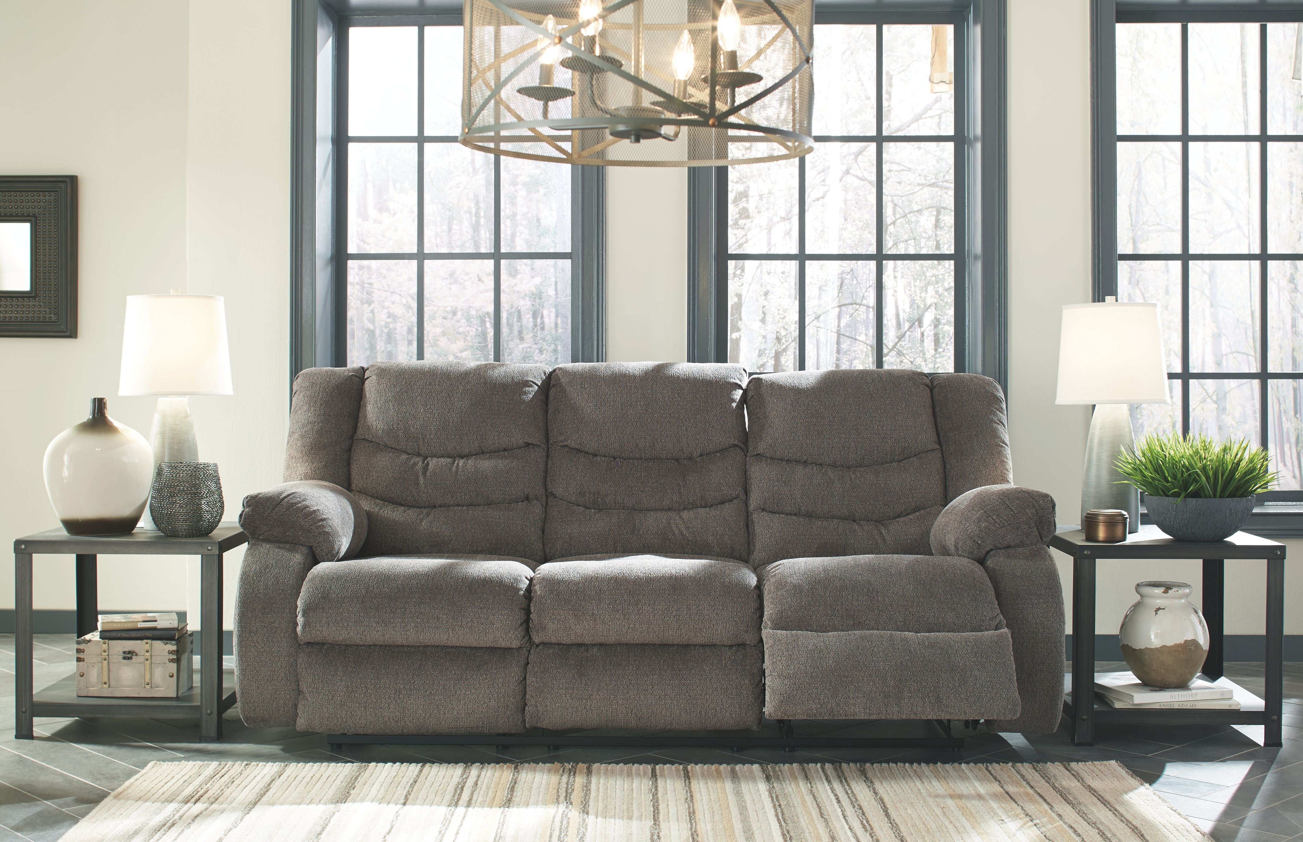 Tulen - Gray - 3 Pc. - Reclining Sofa, Reclining Loveseat, Rocker Recliner
