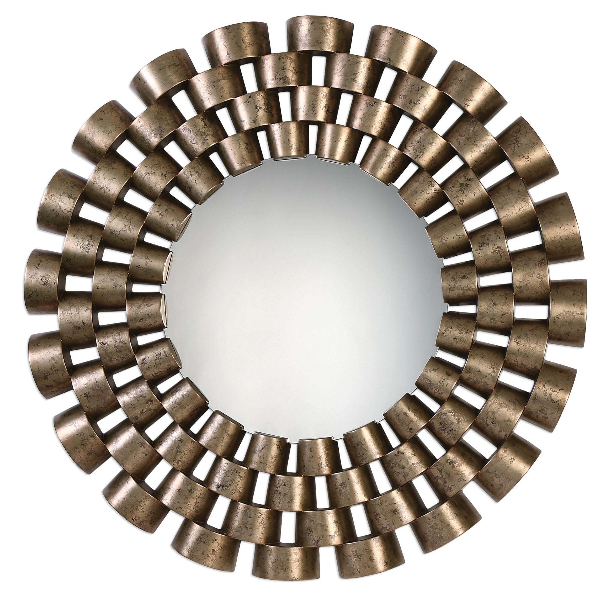 Taurion - Leaf Round Mirror - Silver