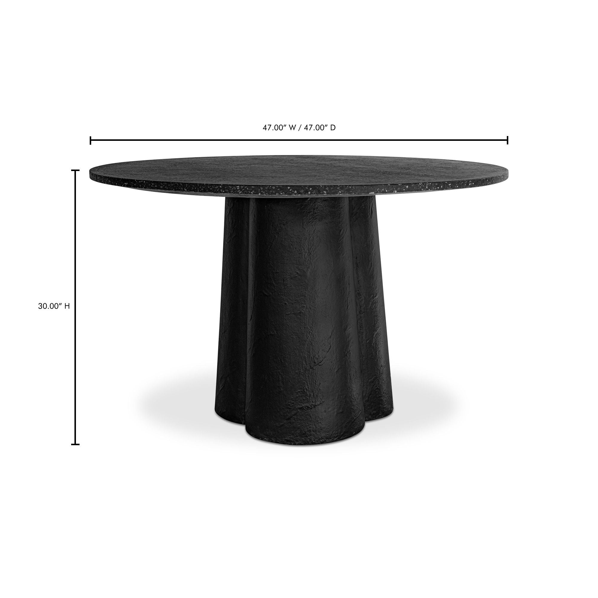 Mono - Dining Table - Black - Cement