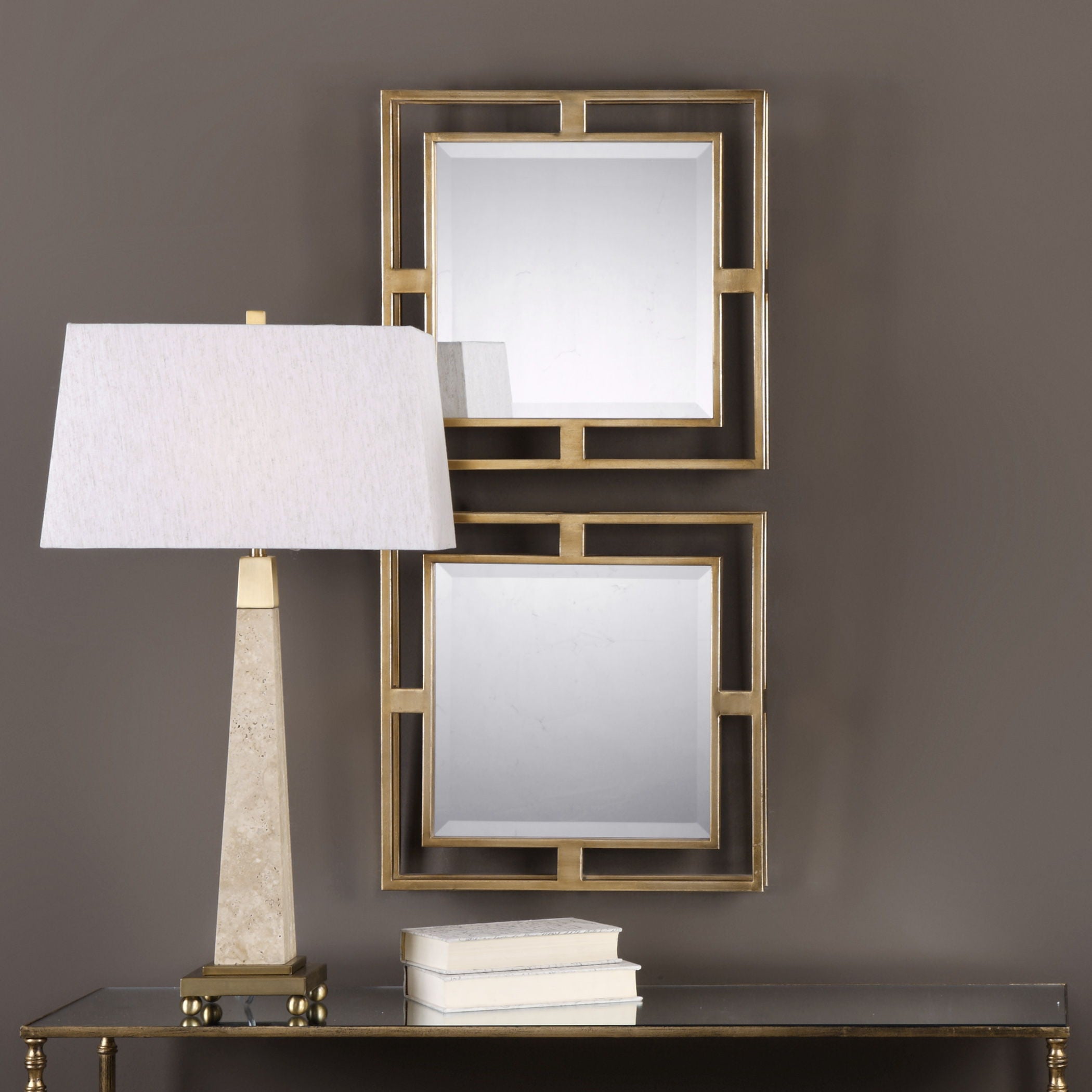 Allick - Square Mirrors (Set of 2) - Gold