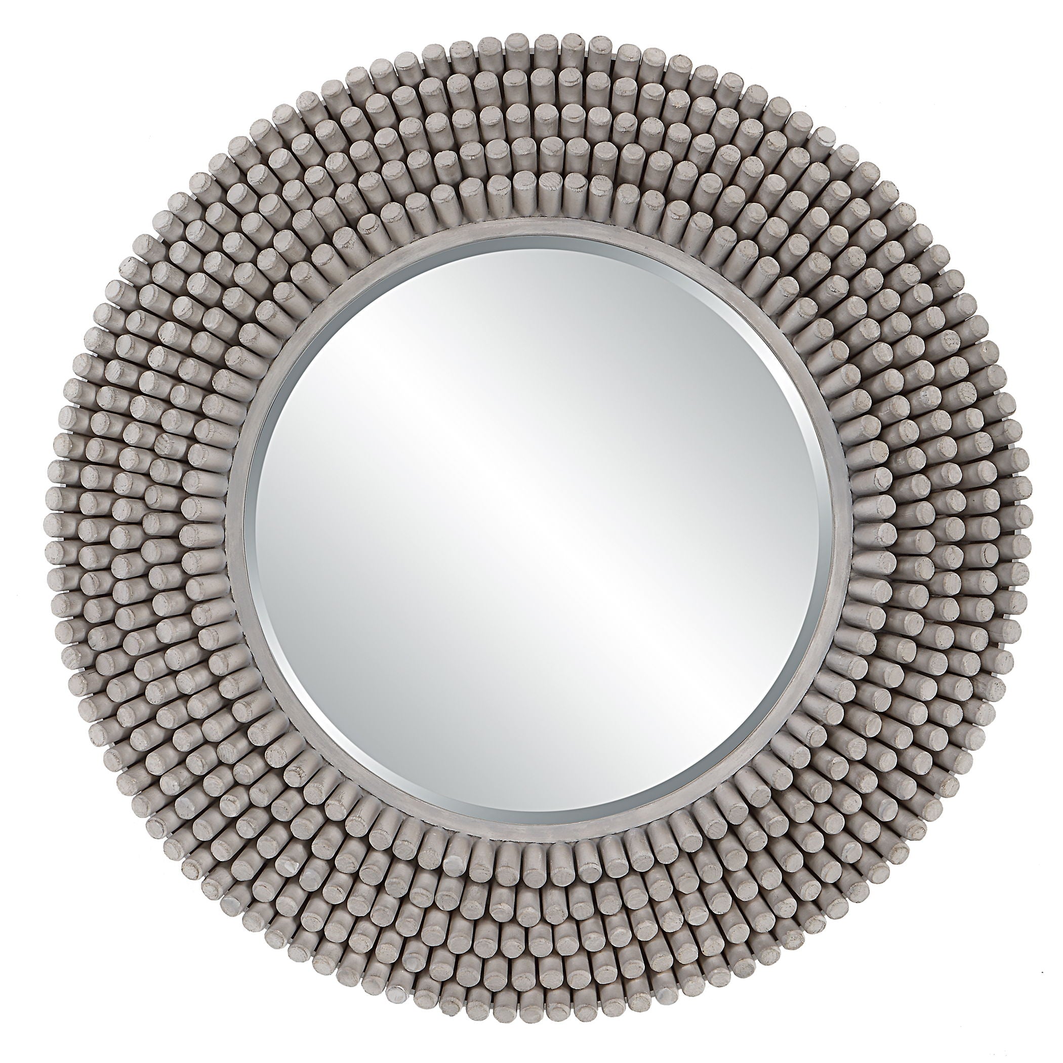 Portside - Round Gray Mirror
