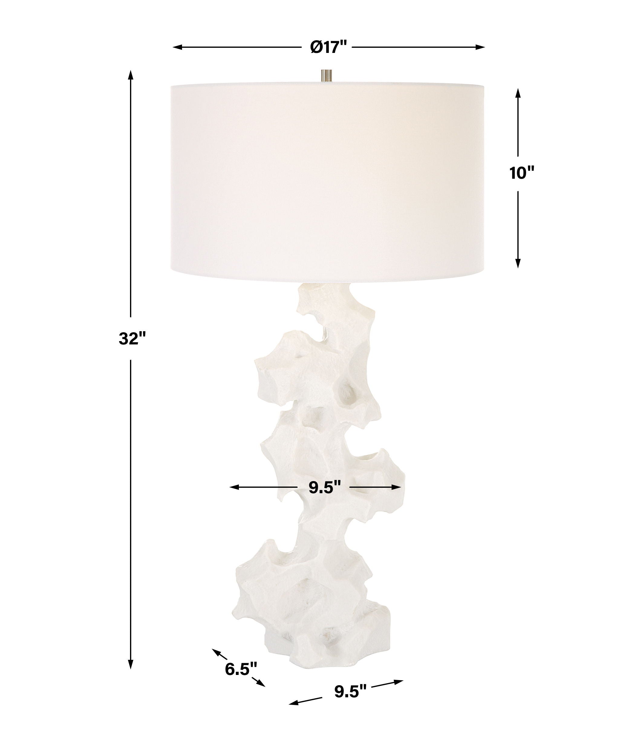 Remnant - White Marble Table Lamp