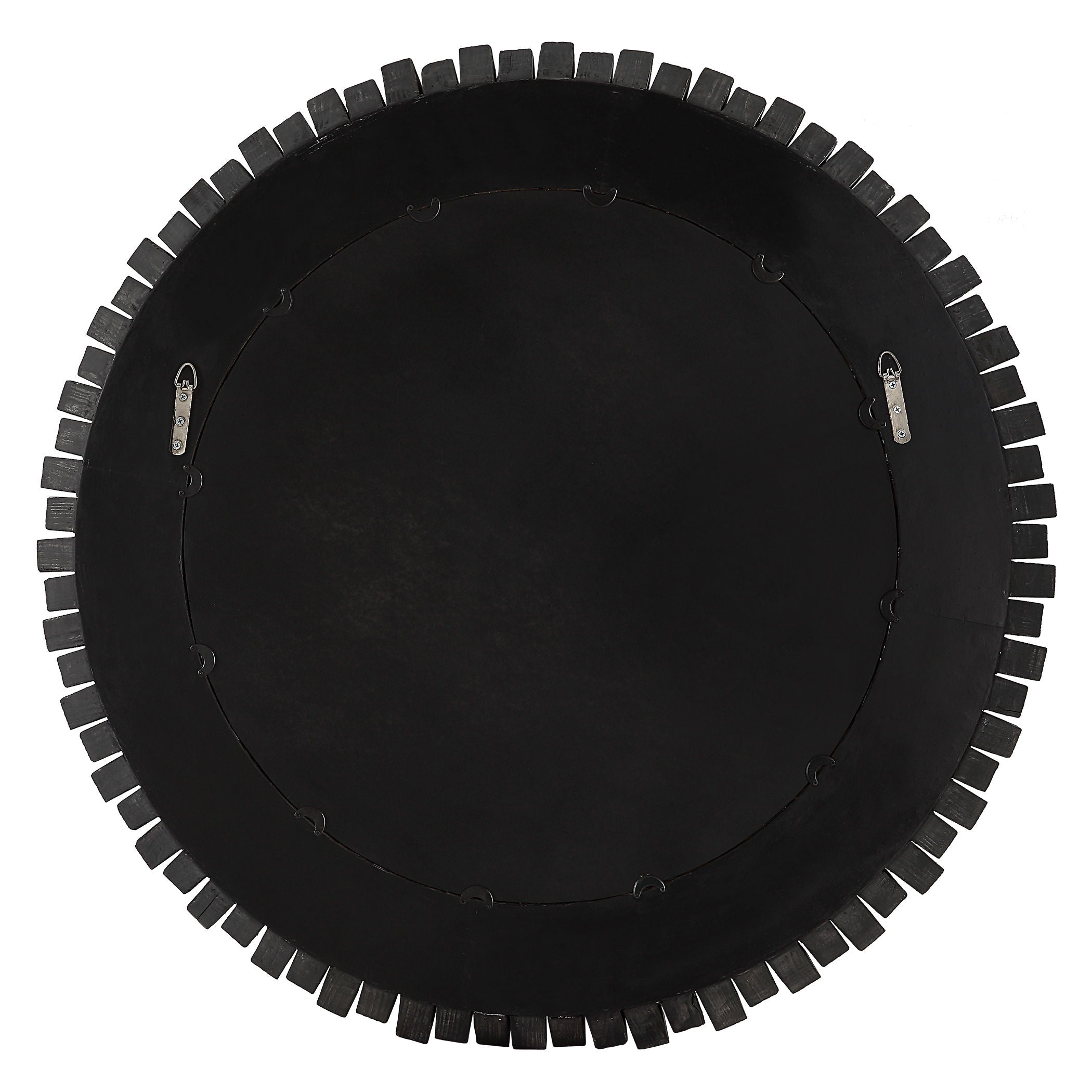 Circle Of Piers - Round Mirror - Black