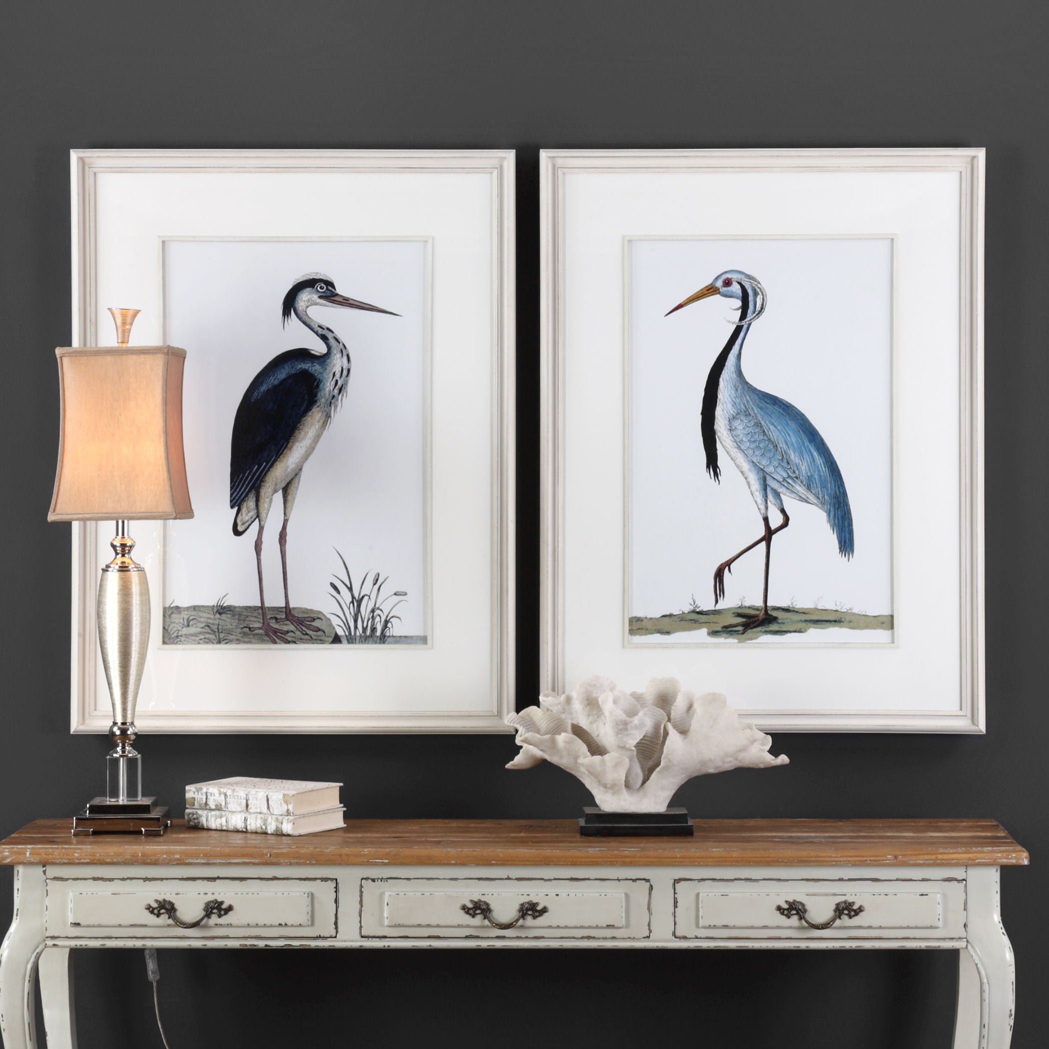 Shore Birds - Framed Prints (Set of 2) - Black