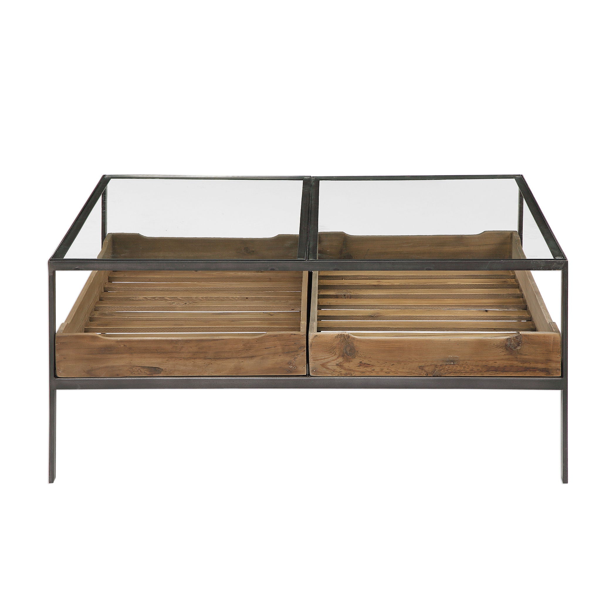 Silas - Coffee Table - Light Brown & Black