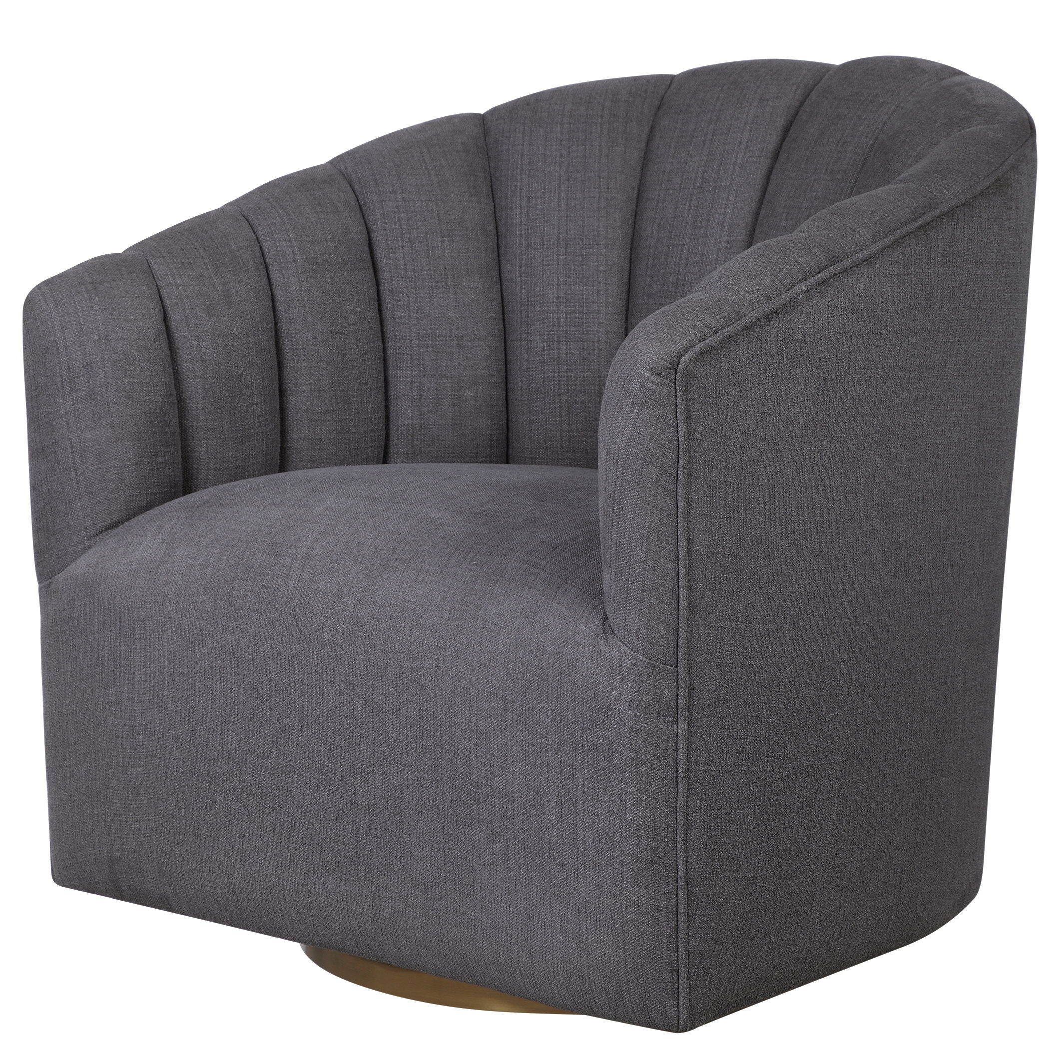 Cuthbert - Modern Swivel Chair - Dark Gray