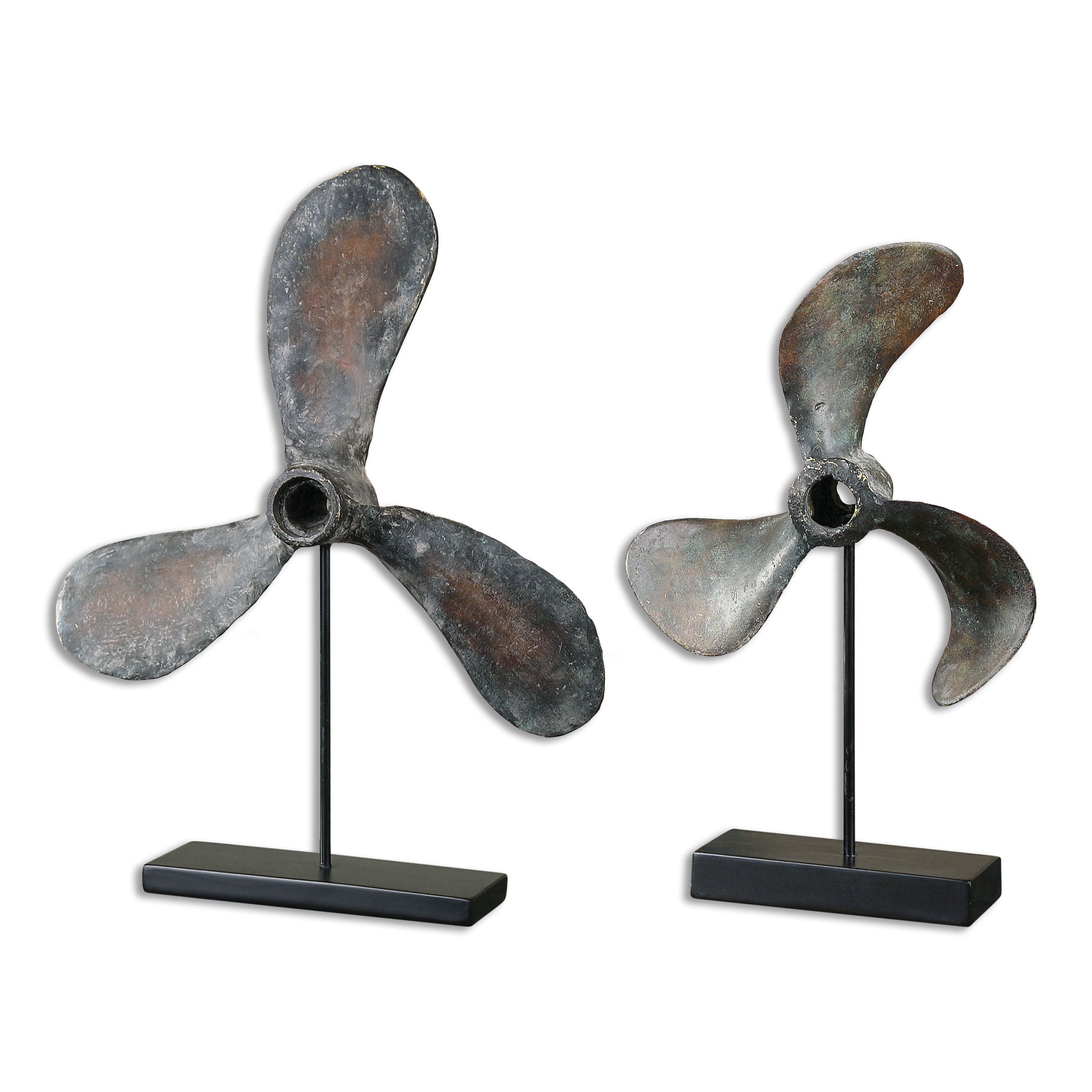 Propellers - Rust Sculptures (Set of 2) - Black