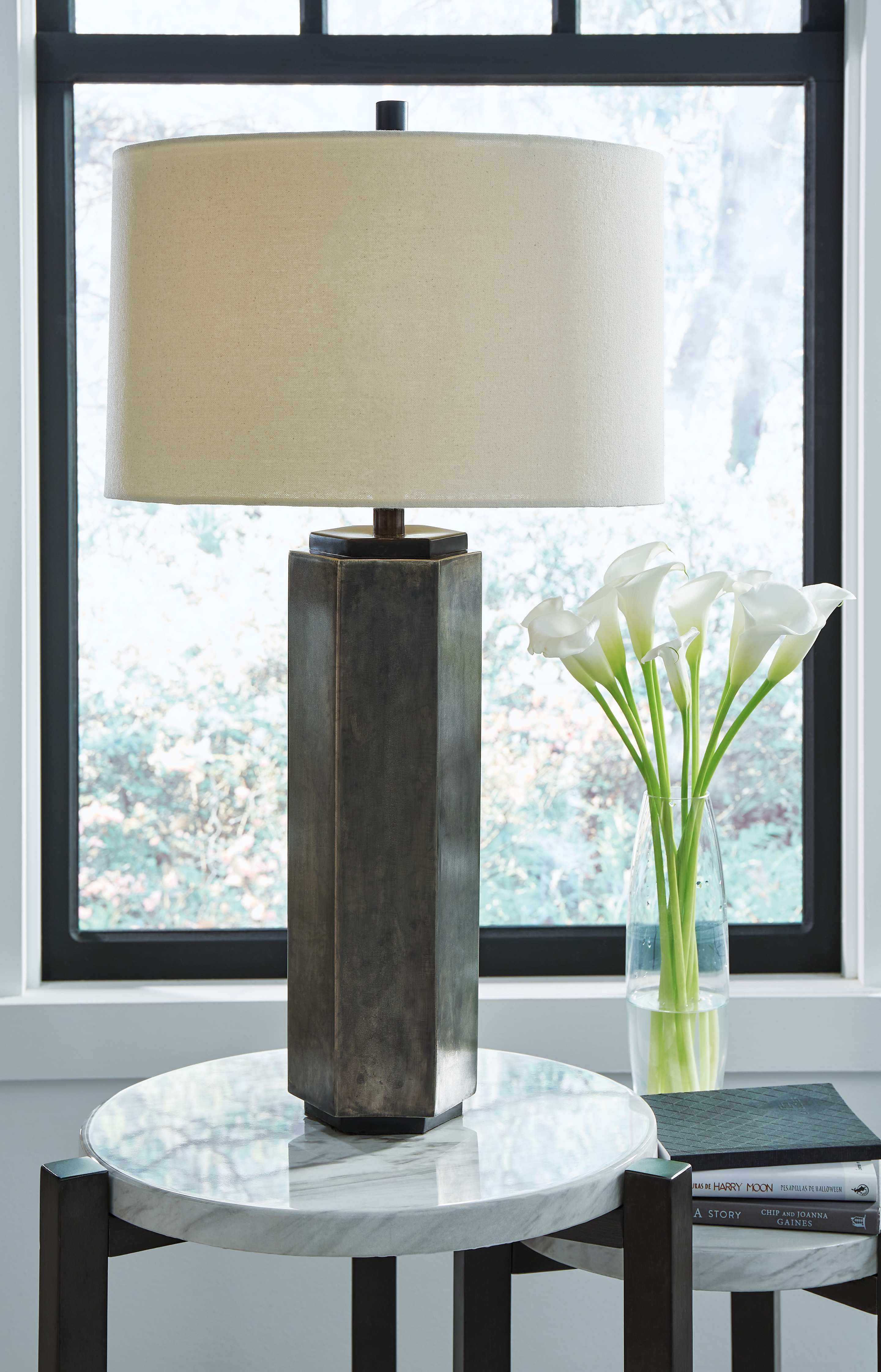 Dirkton - Antique Pewter Finish - Metal Table Lamp