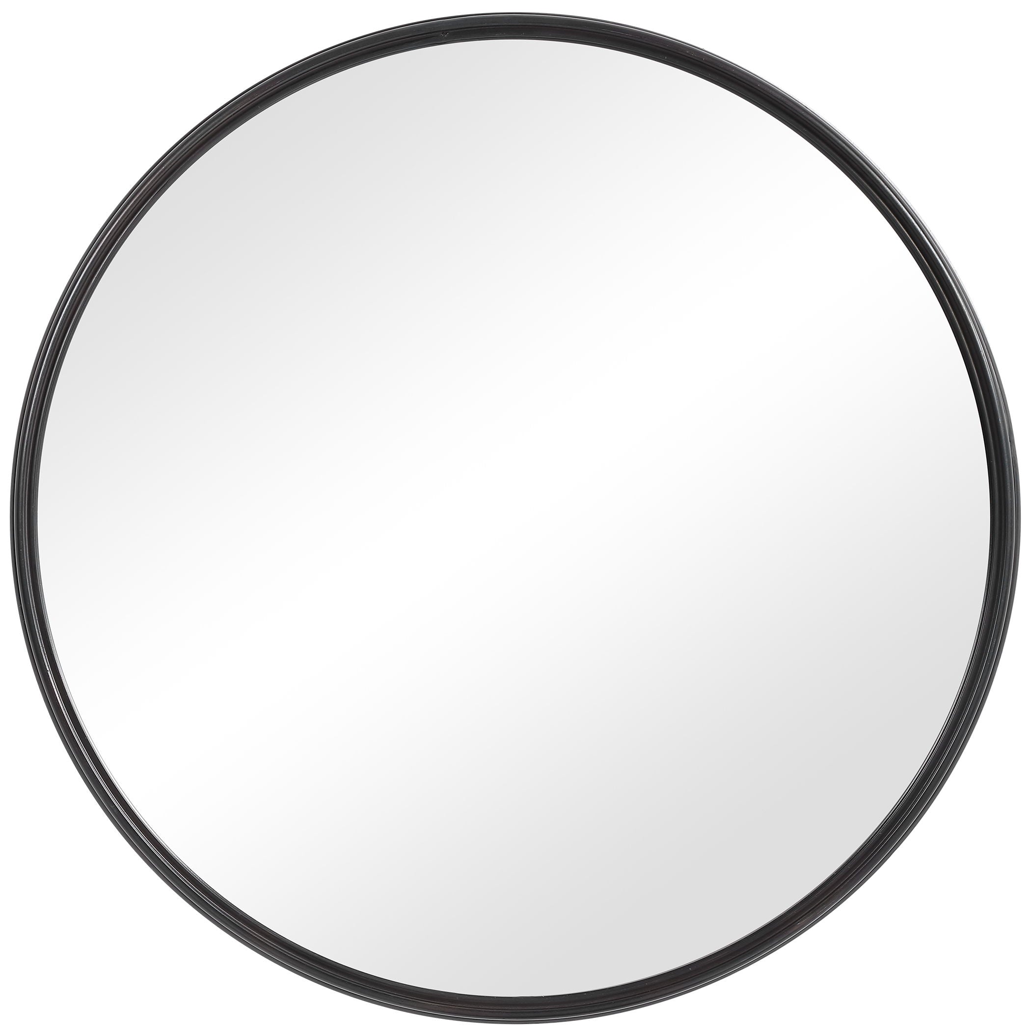 Belham - Round Iron Mirror - Black