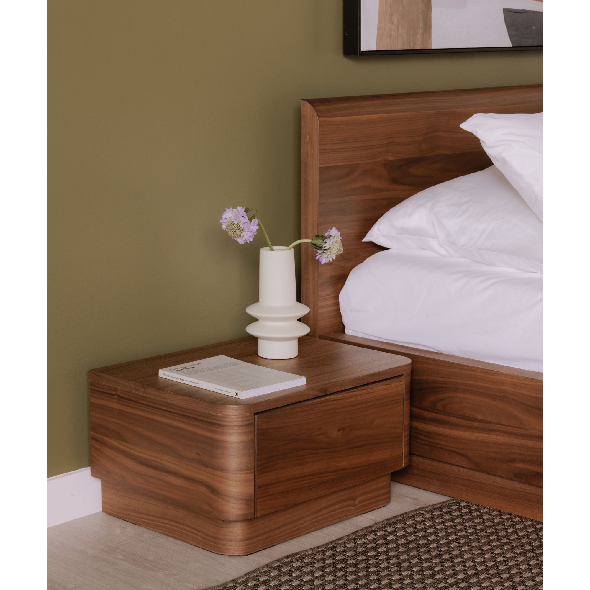 Round Off - King Bed - Natural Walnut