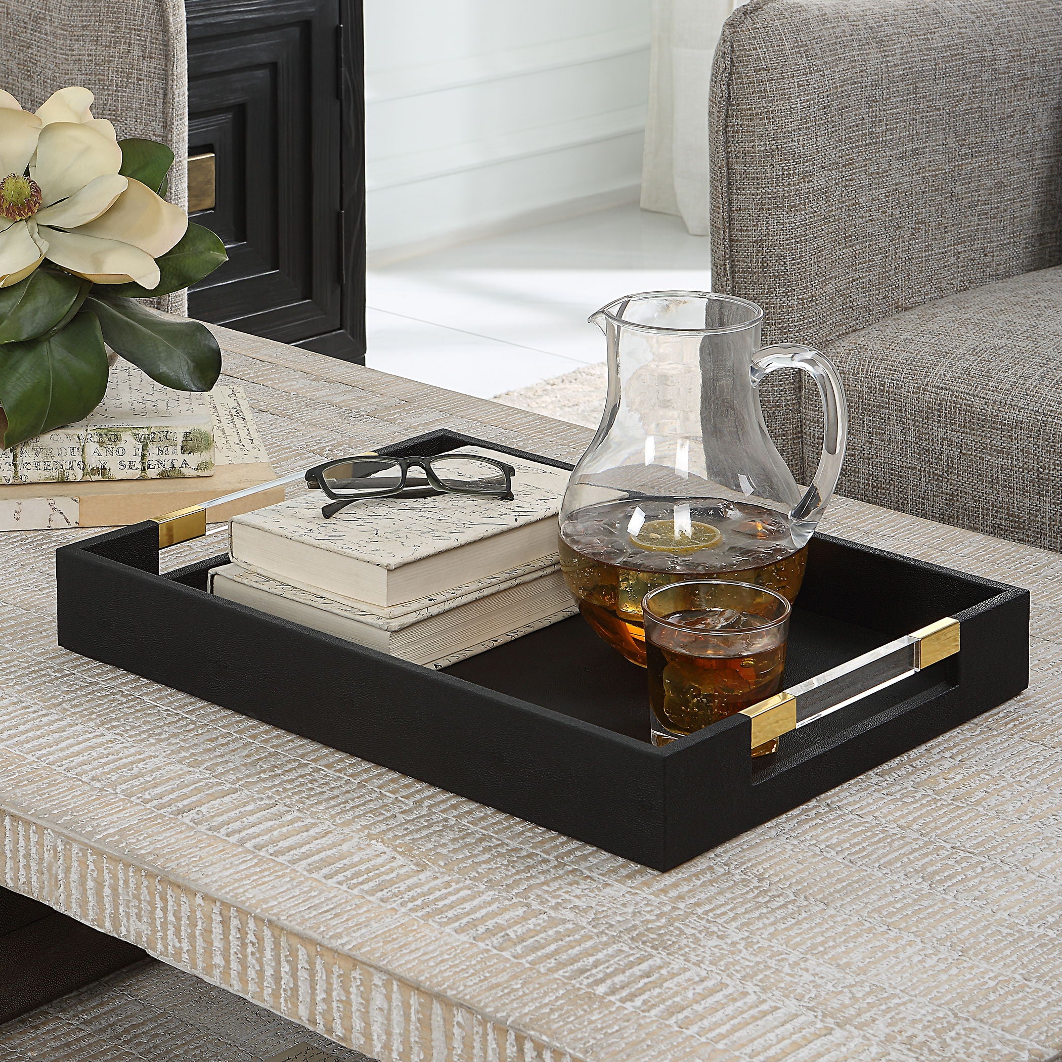 Wessex - Black Shagreen Tray