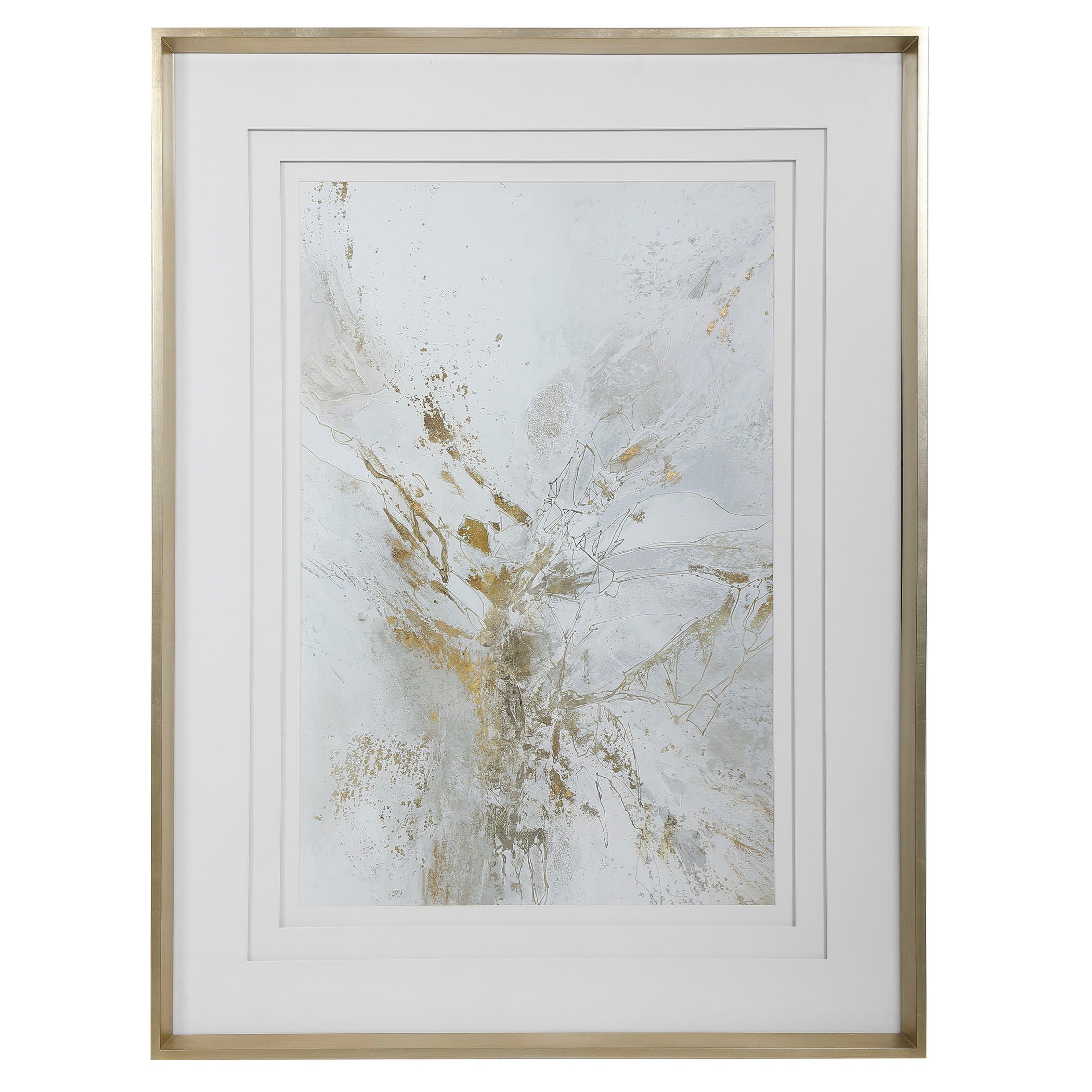 Pathos - Framed Abstract Print - Gold
